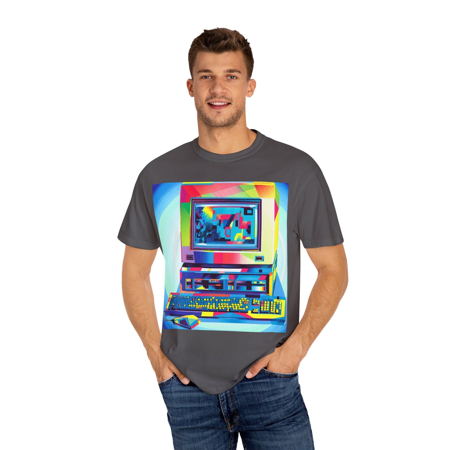 Classic business machine inspired T-Shirt | Multi-Color Art | Ideal for tech enthusiasts and collectors