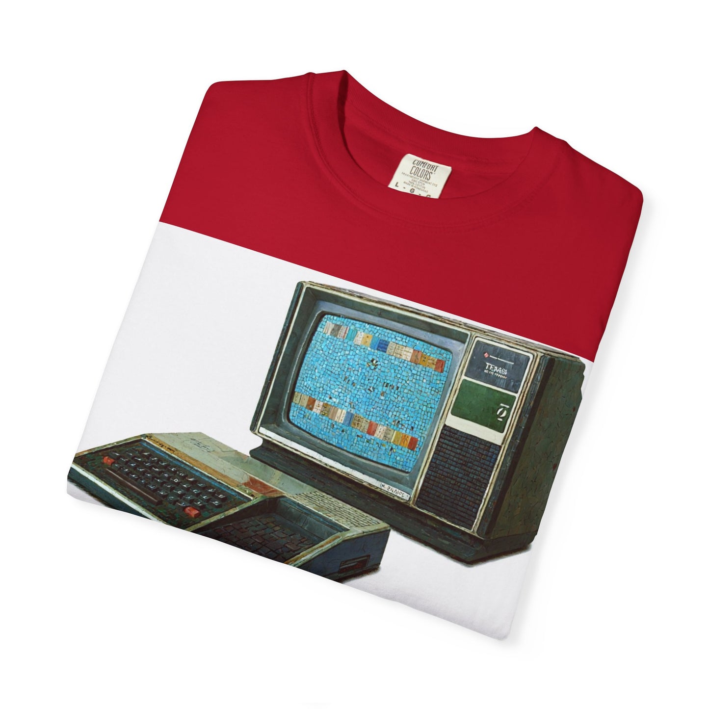 TI 99/4A Home Computer T-Shirt | Mosaic Art Color | Ideal for tech enthusiasts and collectors