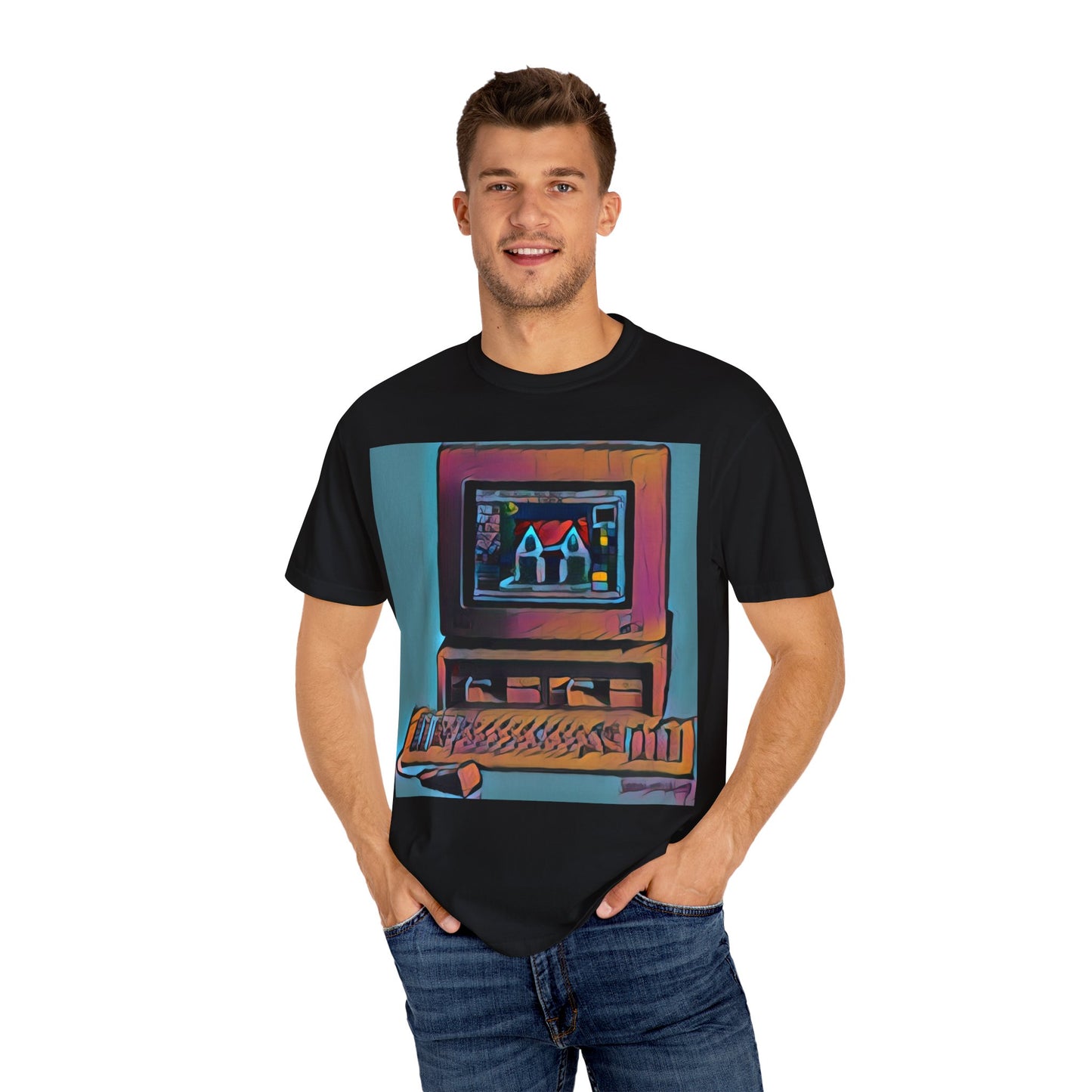 Classic business machine inspired T-Shirt | Color Print Art | Ideal for tech enthusiasts and collectors