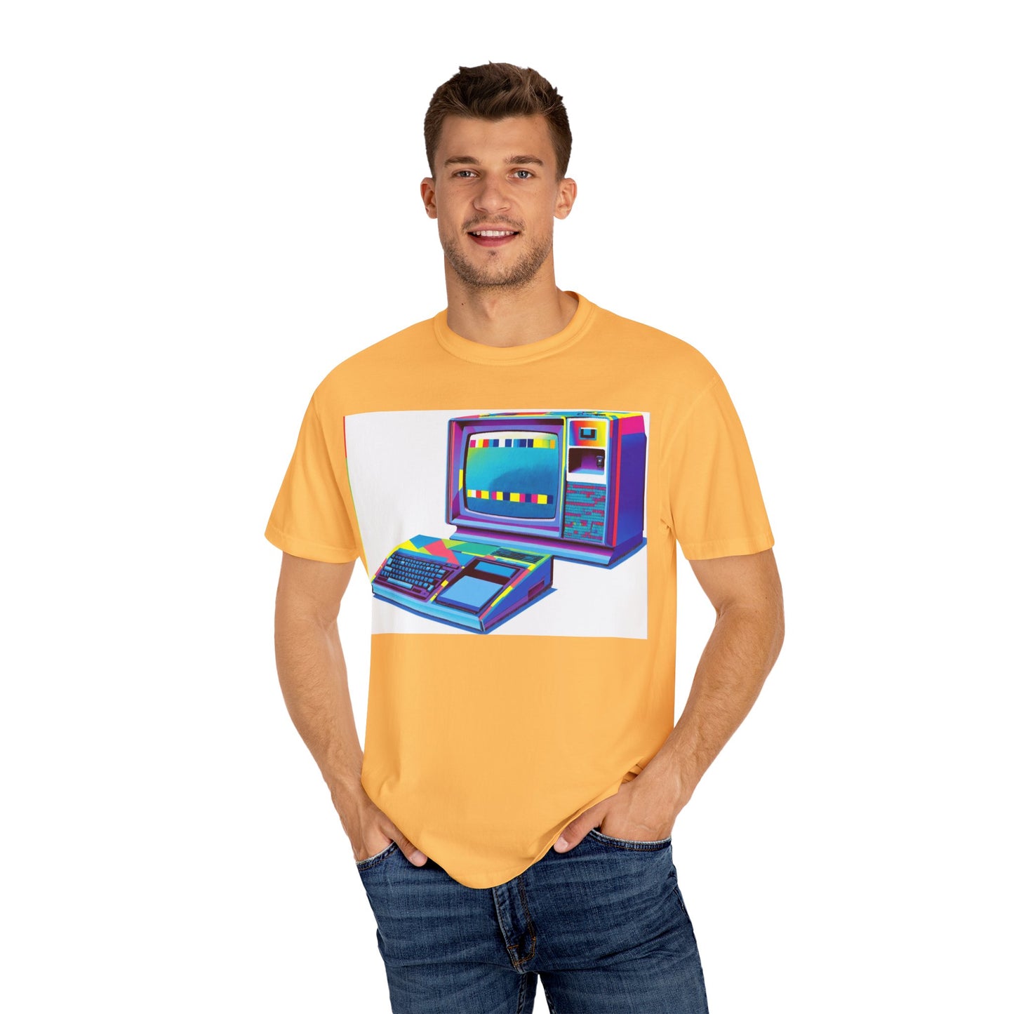 TI 99/4A Home Computer T-Shirt | Multi Color Modern Art | Ideal for tech enthusiasts and collectors
