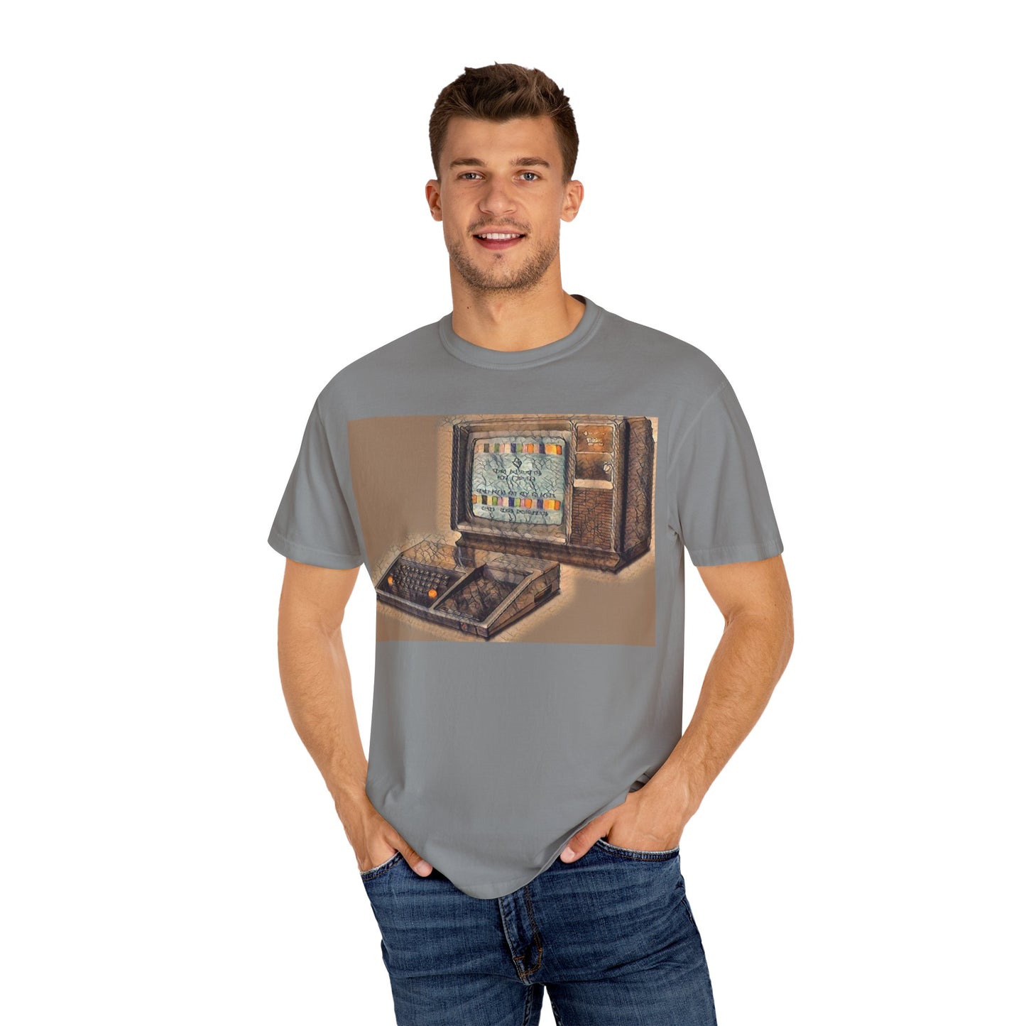 TI 99/4A Home Computer T-Shirt | Sepia/Color Art | Ideal for tech enthusiasts and collectors