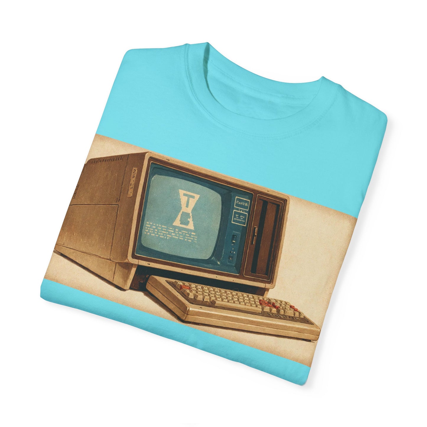 Classic Business Machine With Floppy Disk Bay T-Shirt - Mixed Art Sepia