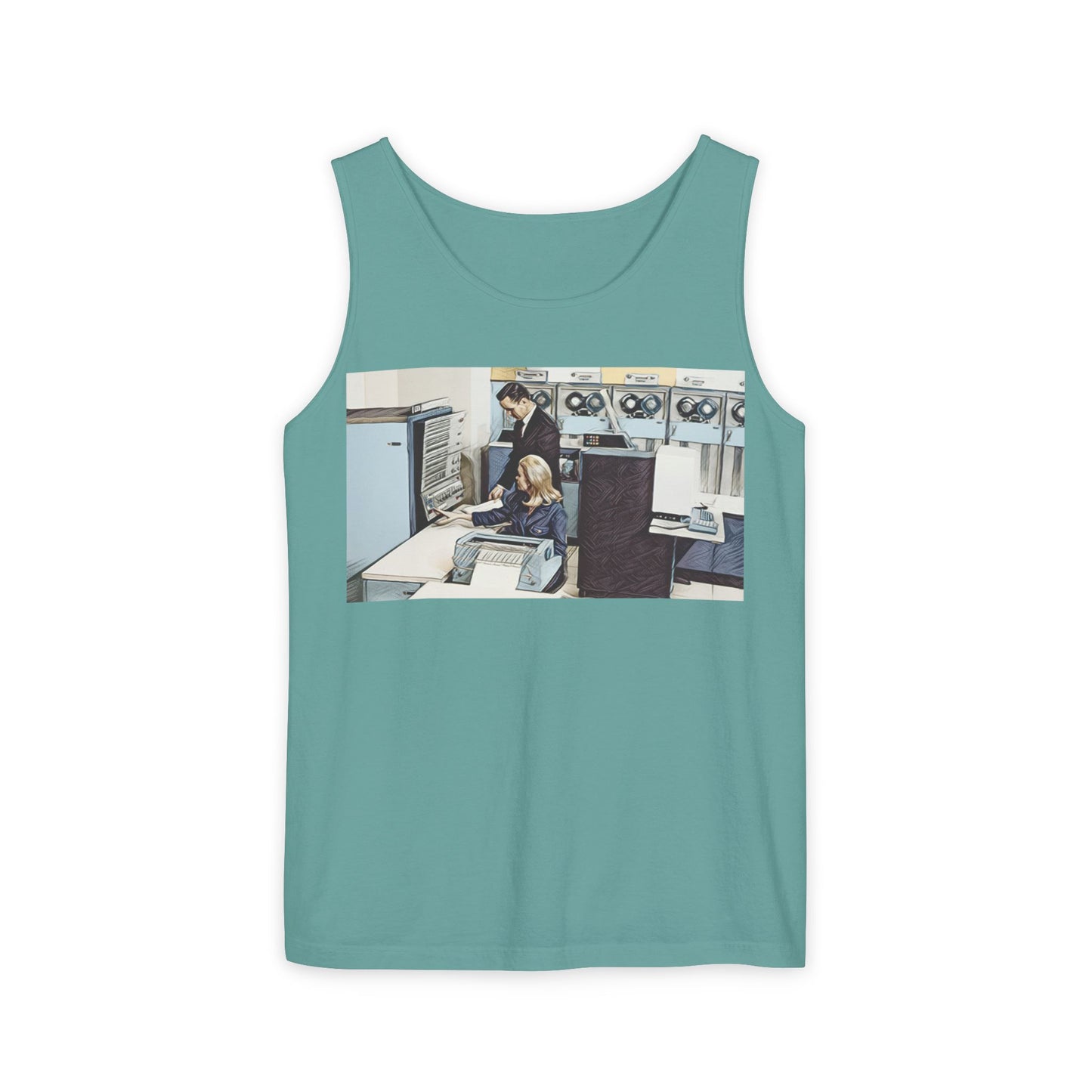 Mainframe Inspired Tank Top | Unisex Retro Graphic Tee for Tech Lovers, Summer Fashion, Gift for Nerds, Festival Wear, 80s Style