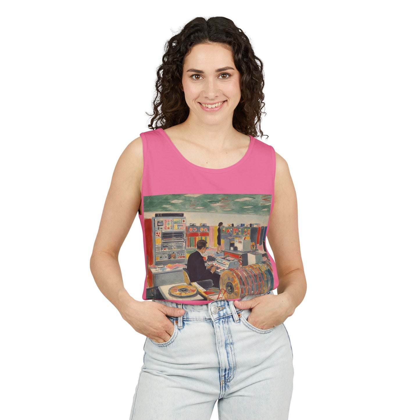 Mainframe Inspired #2 Tank Top | Unisex Retro Graphic Tee for Tech Lovers, Summer Fashion, Gift for Nerds, Festival Wear, 80s Style