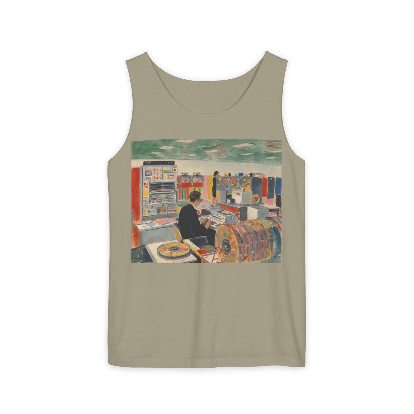 Mainframe Inspired #2 Tank Top | Unisex Retro Graphic Tee for Tech Lovers, Summer Fashion, Gift for Nerds, Festival Wear, 80s Style