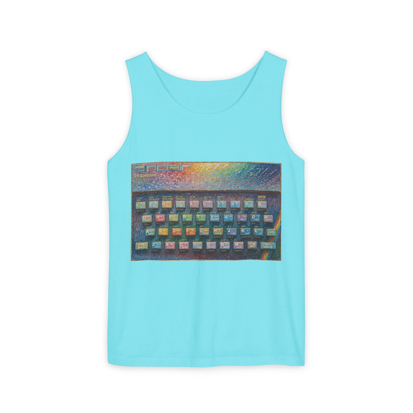 SINCLAIR ZX Spectrum Inspired Tank Top | Unisex Retro Graphic Tee for Tech Lovers, Summer Fashion, Gift for Nerds, Festival Wear, 80s Style