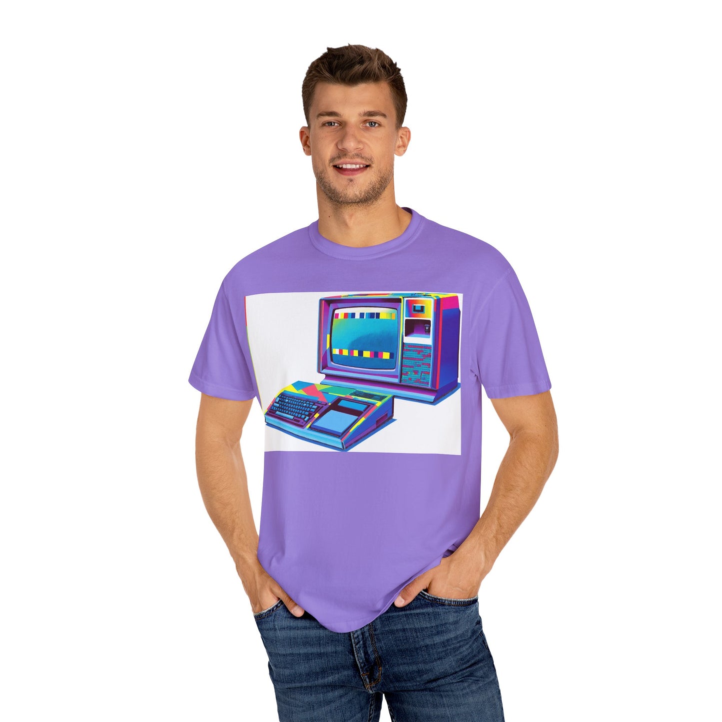 TI 99/4A Home Computer T-Shirt | Multi Color Modern Art | Ideal for tech enthusiasts and collectors