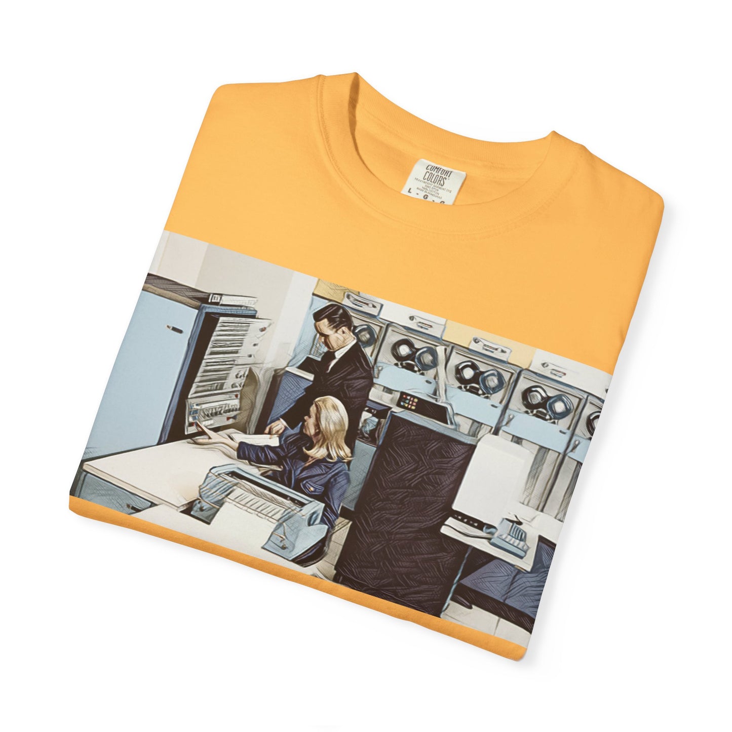 Classic Mainframe T-Shirt with control panel on back - Print Art Color