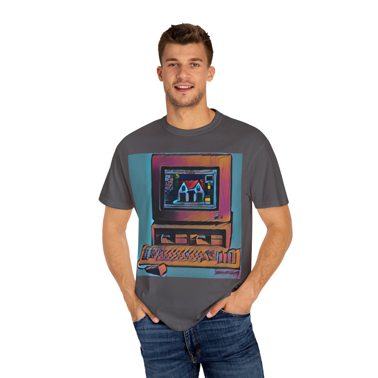 Classic business machine inspired T-Shirt | Color Print Art | Ideal for tech enthusiasts and collectors