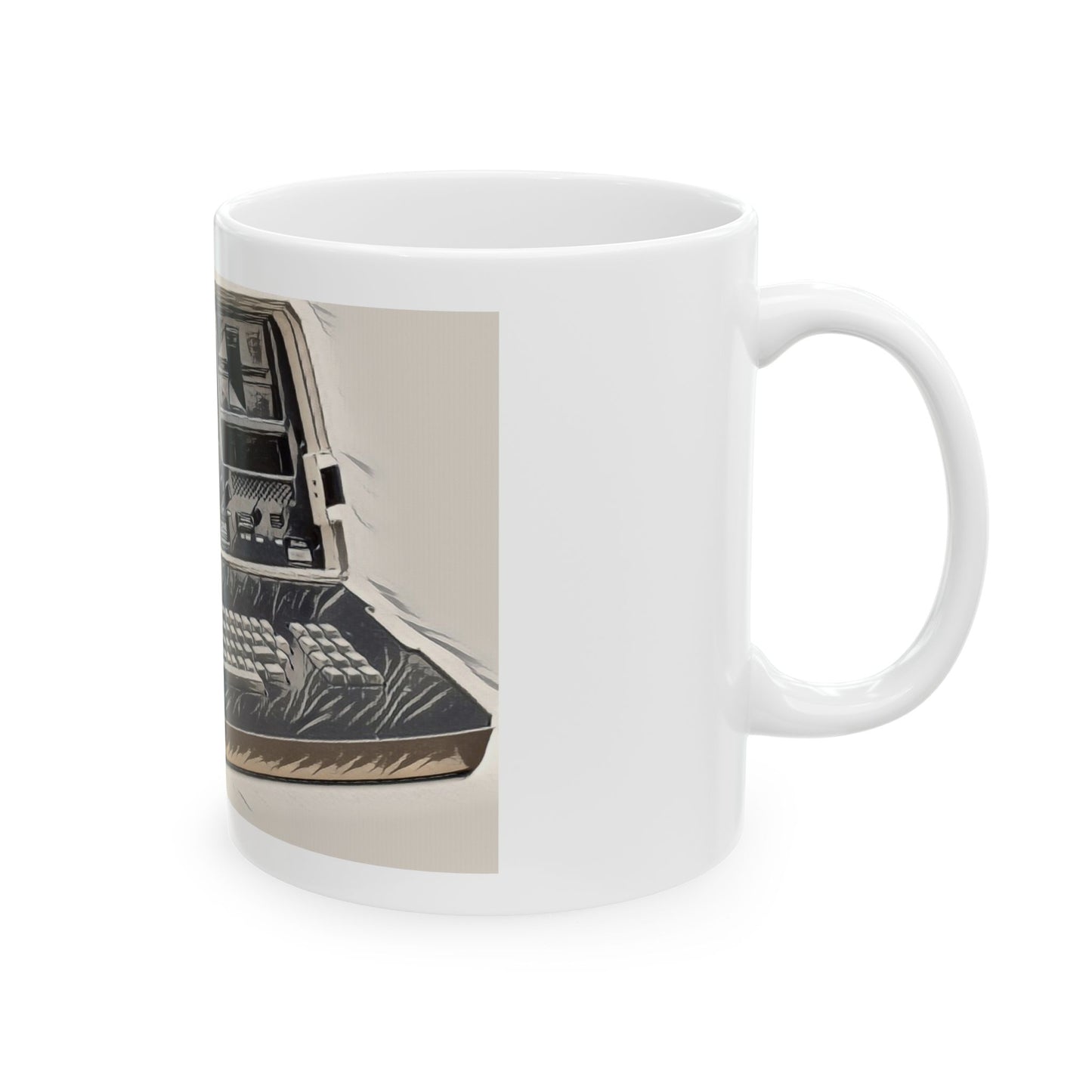Vintage Computer Ceramic Mug | OSBORNE Computer Ink Art Design | Perfect for Tech Lovers