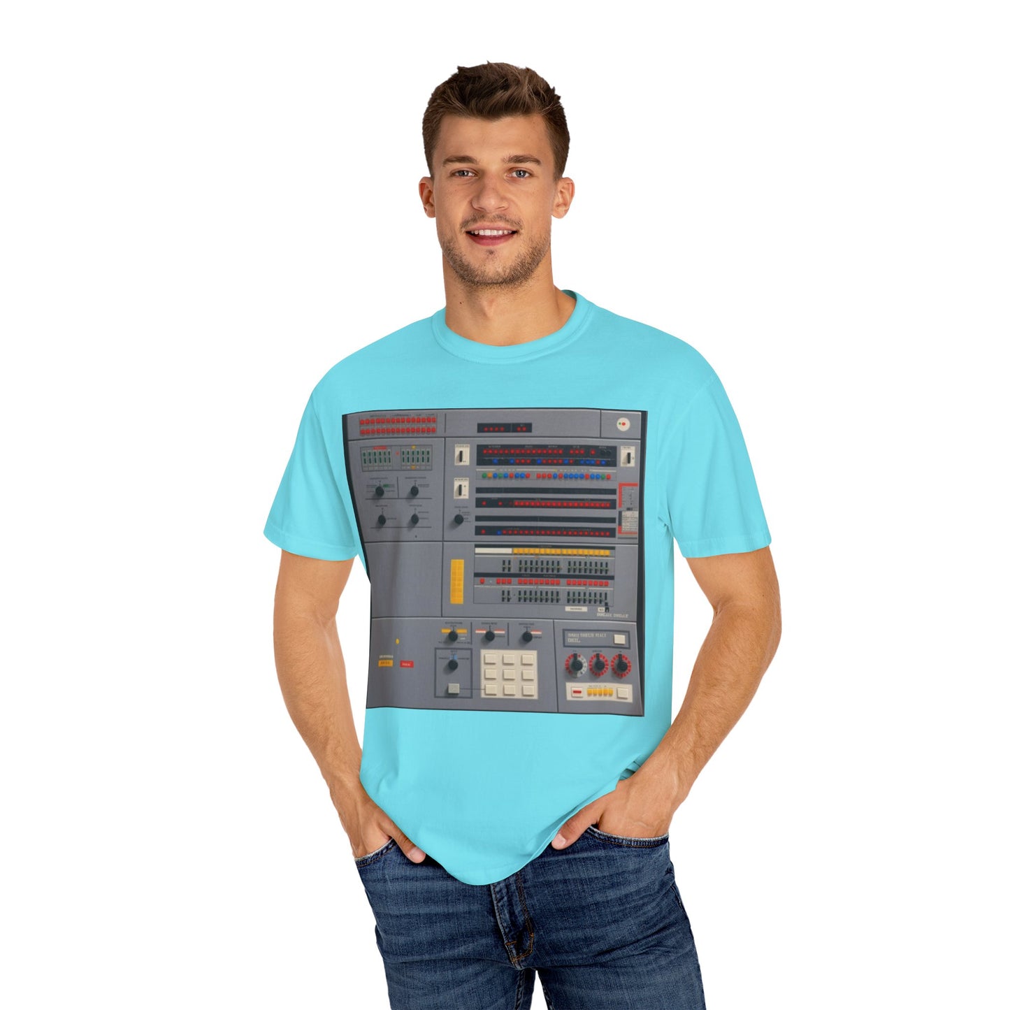 Classic Mainframe Computer Control Panel T-Shirt - Pixel Art Color