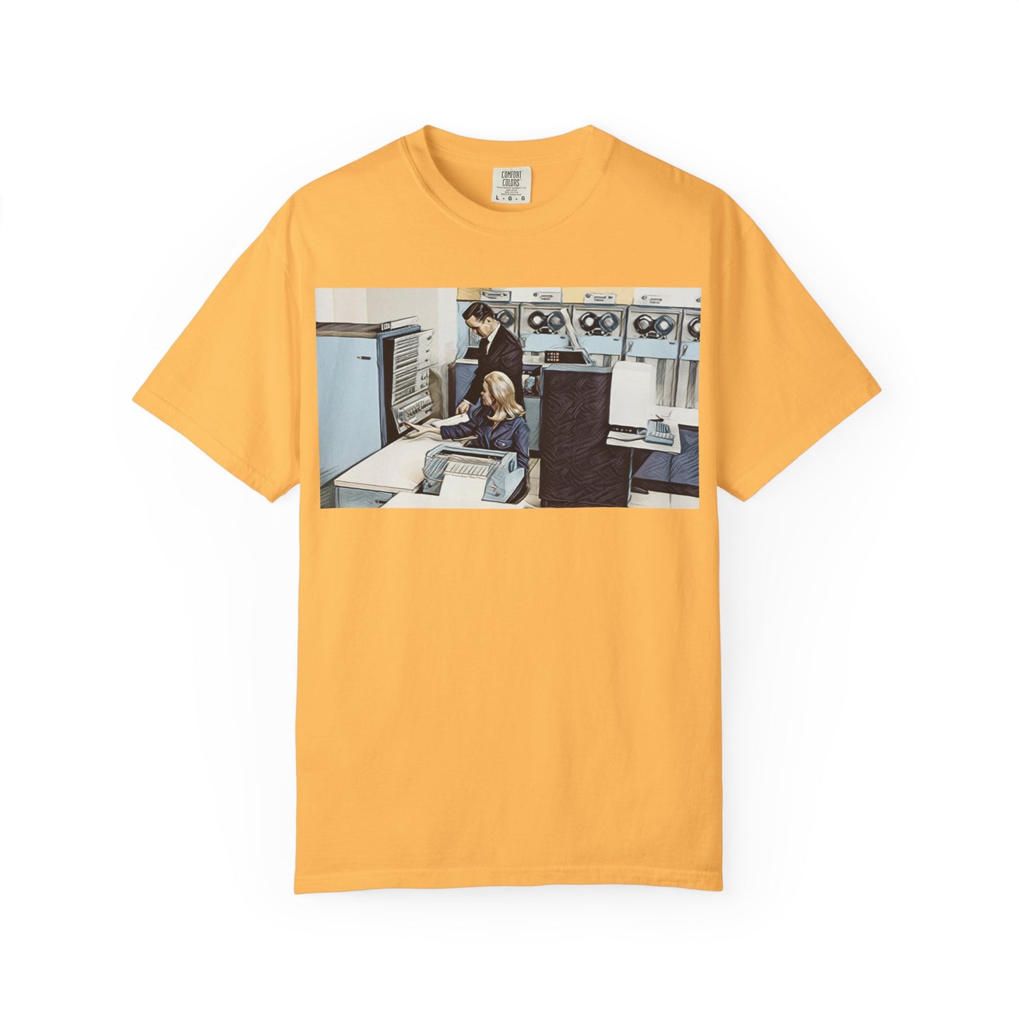 Classic Mainframe T-Shirt with control panel on back - Print Art Color