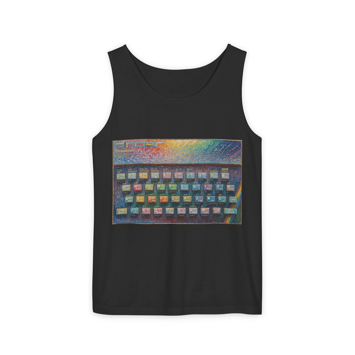 SINCLAIR ZX Spectrum Inspired Tank Top | Unisex Retro Graphic Tee for Tech Lovers, Summer Fashion, Gift for Nerds, Festival Wear, 80s Style