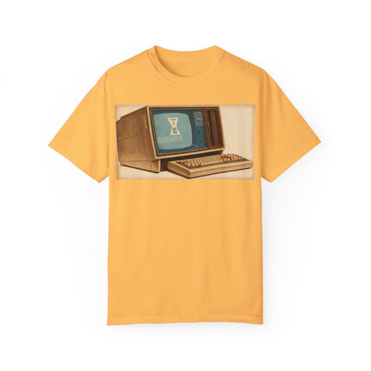 Classic Business Machine With Floppy Disk Bay T-Shirt - Mixed Art Sepia