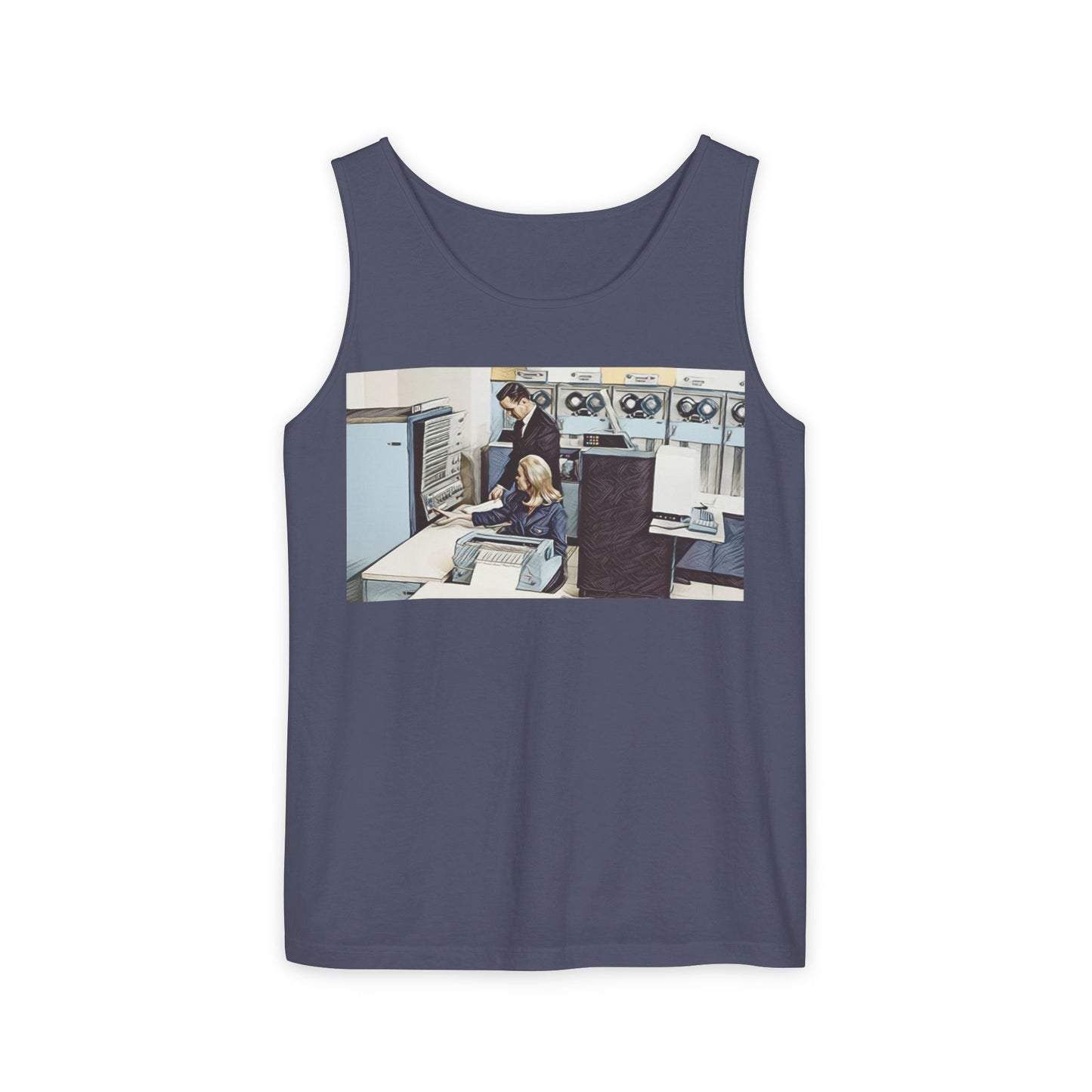 Mainframe Inspired Tank Top | Unisex Retro Graphic Tee for Tech Lovers, Summer Fashion, Gift for Nerds, Festival Wear, 80s Style