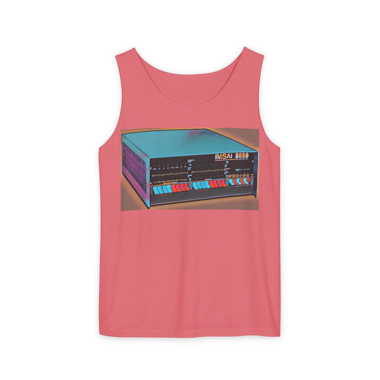 IMSAI 8080 Inspired Tank Top | Unisex Retro Graphic Tee for Tech Lovers, Summer Fashion, Gift for Nerds, Festival Wear, 80s Style