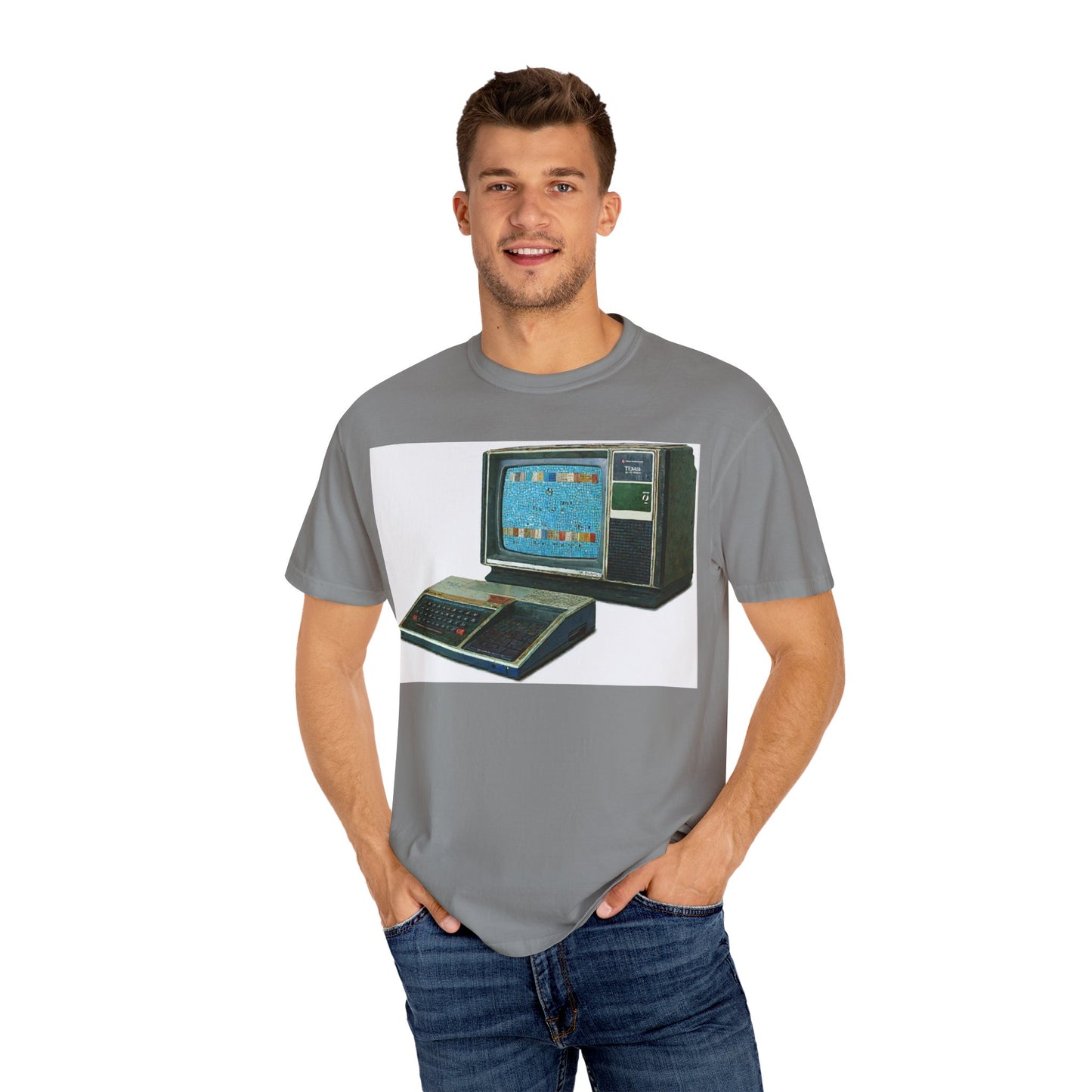 TI 99/4A Home Computer T-Shirt | Mosaic Art Color | Ideal for tech enthusiasts and collectors