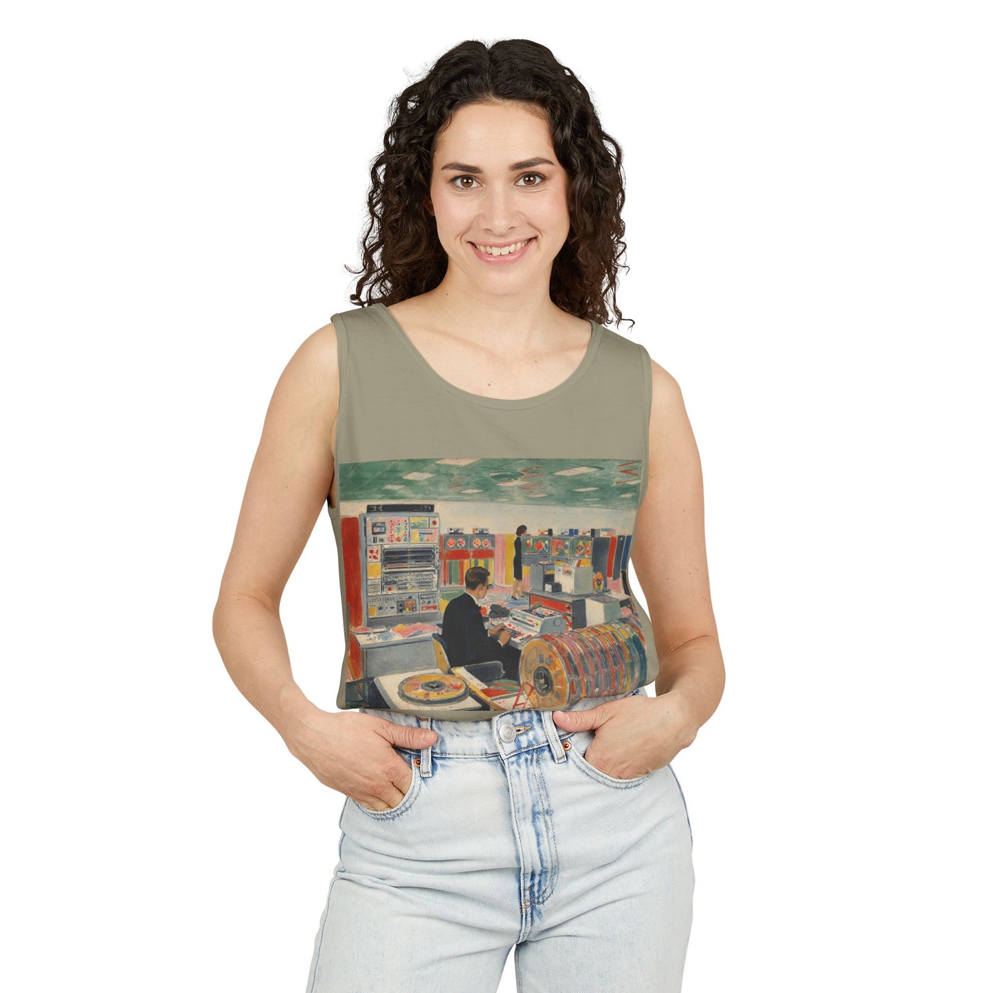 Mainframe Inspired #2 Tank Top | Unisex Retro Graphic Tee for Tech Lovers, Summer Fashion, Gift for Nerds, Festival Wear, 80s Style