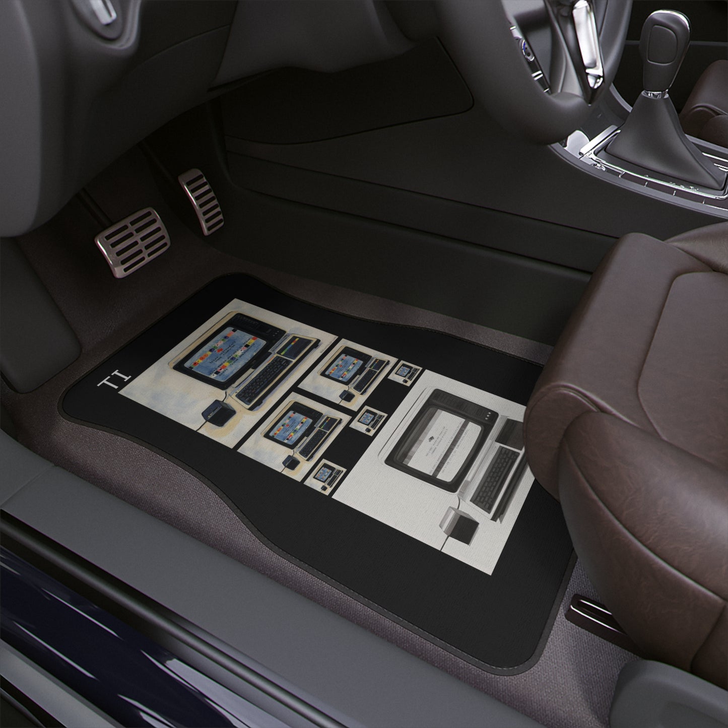 TI-99/4A Computer Inspired Car Floor Mat, Base Style, Retro Auto Accessories, Unique Gift for Tech Lovers, Fun Car Decor, Nostalgic Home Decor