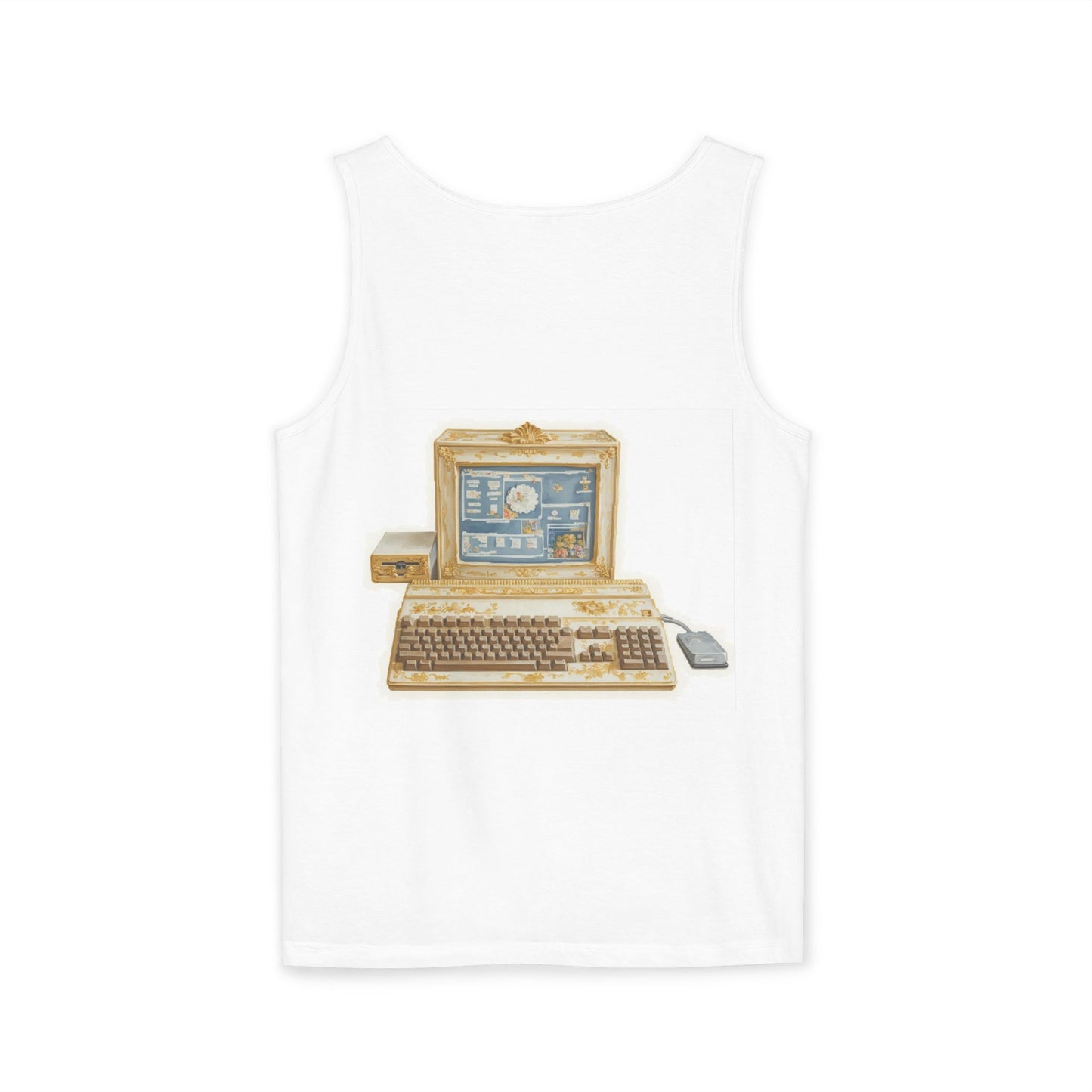 Classic Home Computer Tank Top | Unisex Retro Graphic Tee for Tech Lovers, Summer Fashion, Gift for Nerds, Festival Wear, 80s Style