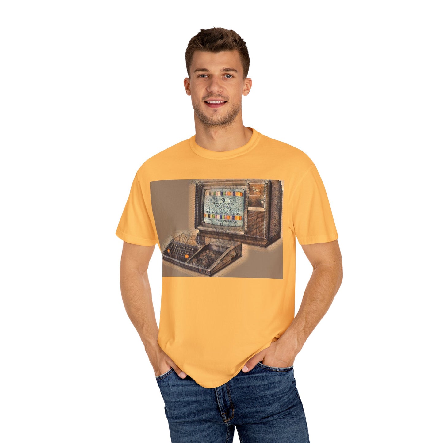 TI 99/4A Home Computer T-Shirt | Sepia/Color Art | Ideal for tech enthusiasts and collectors