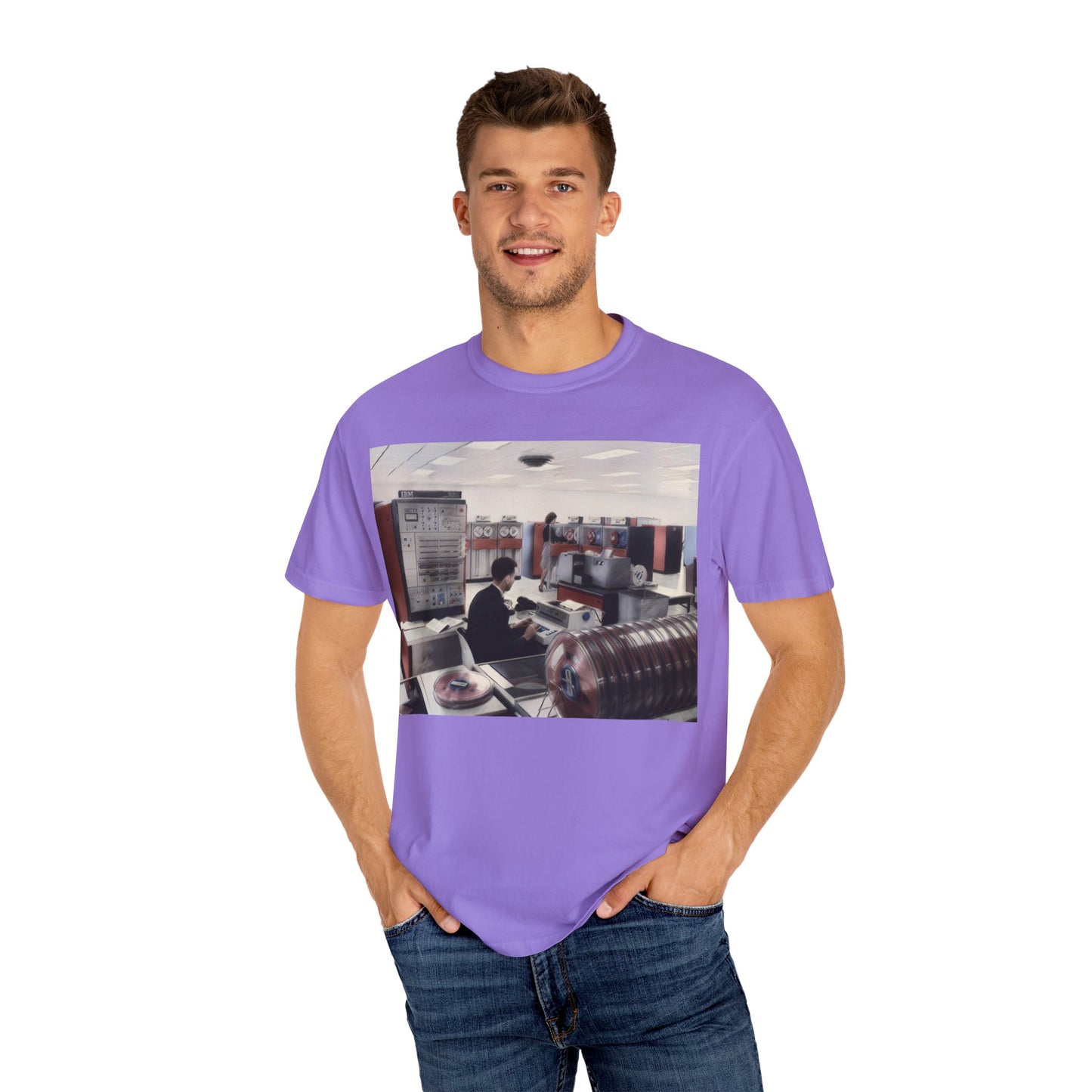 Classic Mainframe Computer T-Shirt - Ink Art Color