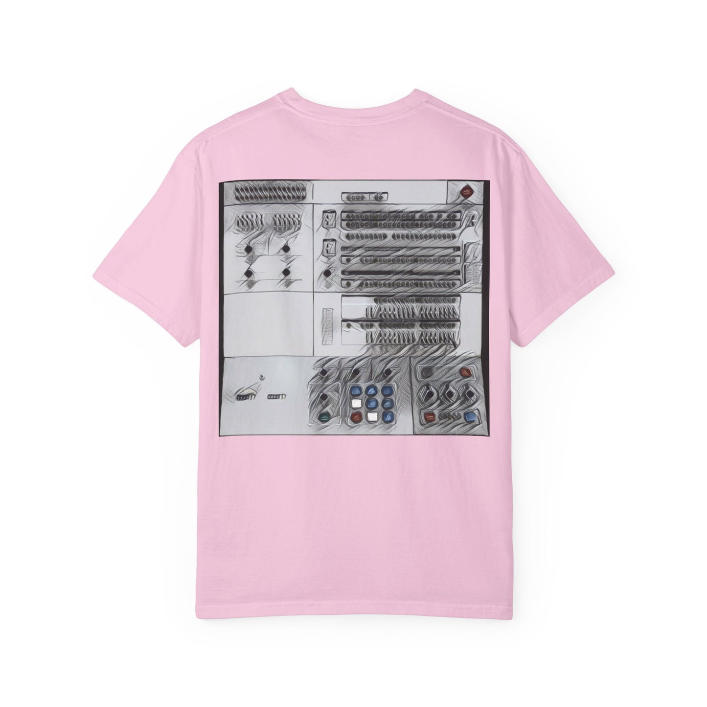 Classic Mainframe T-Shirt with control panel on back - Print Art Color