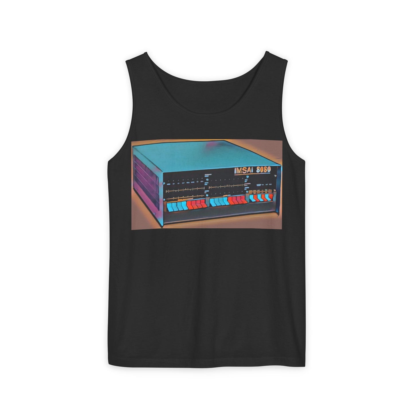IMSAI 8080 Inspired Tank Top | Unisex Retro Graphic Tee for Tech Lovers, Summer Fashion, Gift for Nerds, Festival Wear, 80s Style