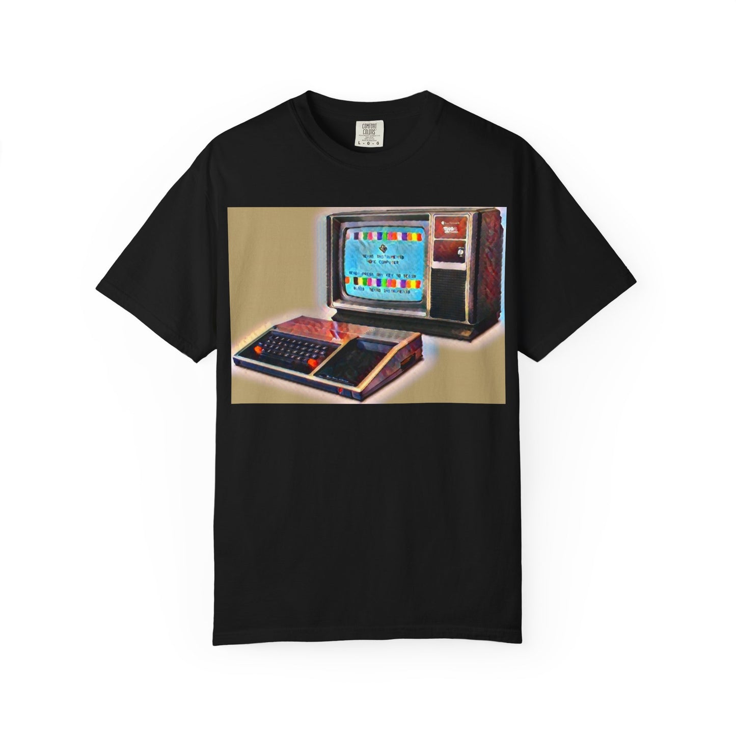 TI 99/4A Home Computer T-Shirt | Water Art Color | Ideal for tech enthusiasts and collectors