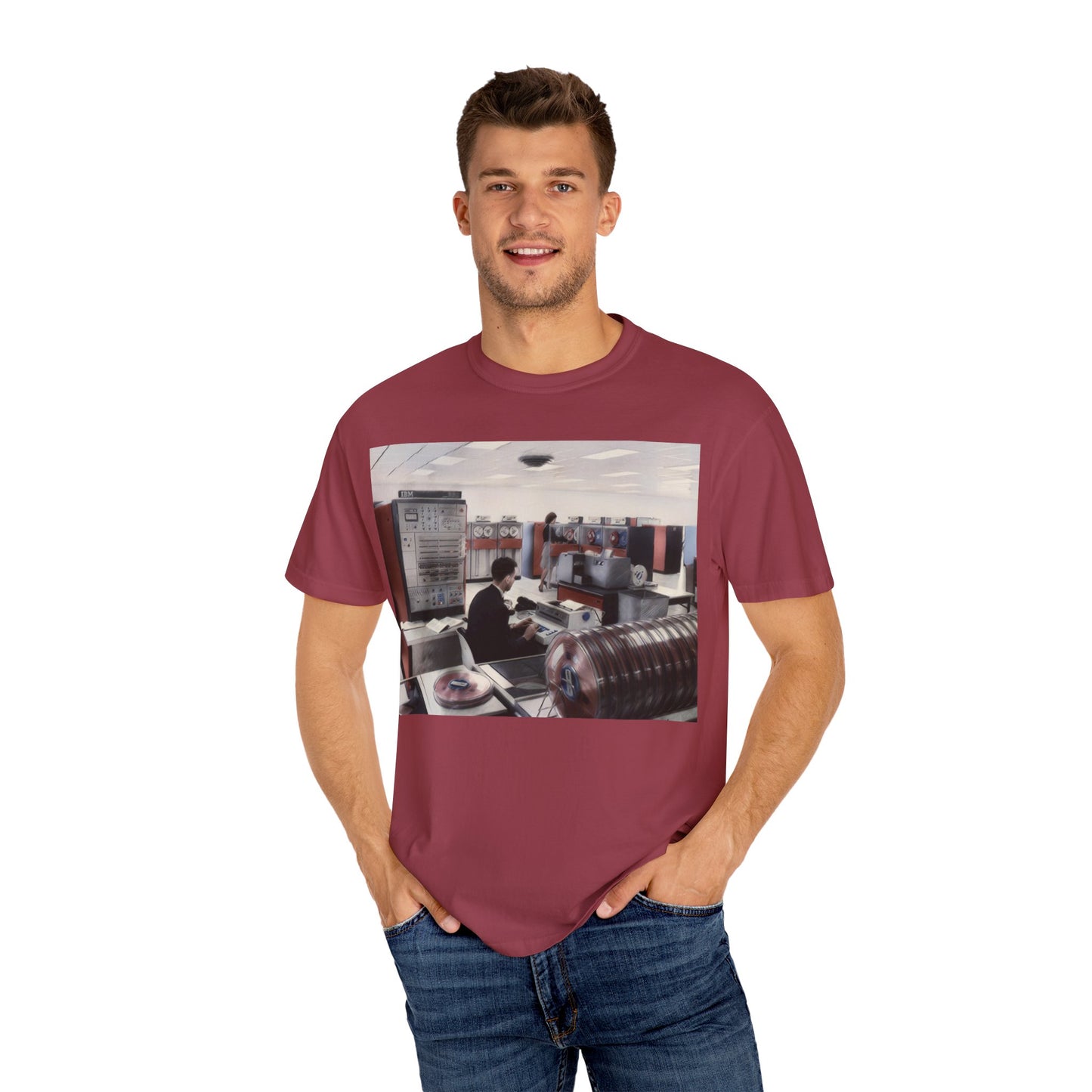Classic Mainframe Computer T-Shirt - Ink Art Color