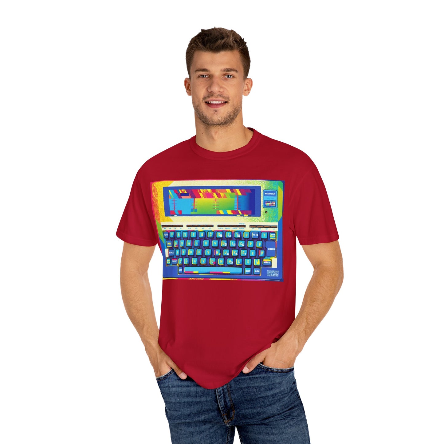 Classic Laptop PC T-Shirt - Print Art Multi-Color