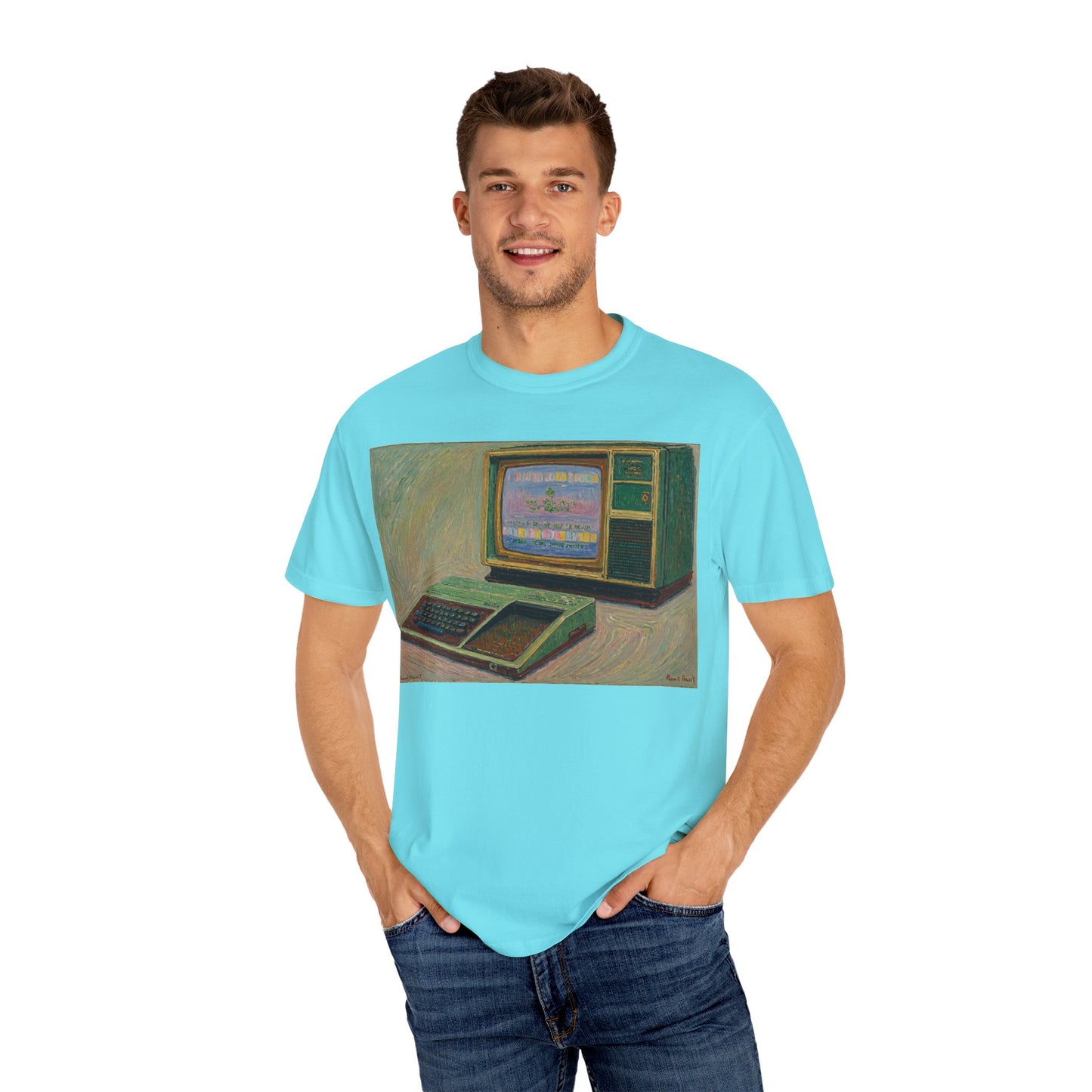 TI 99/4A Home Computer T-Shirt | Oil Art 2 | Ideal for tech enthusiasts and collectors
