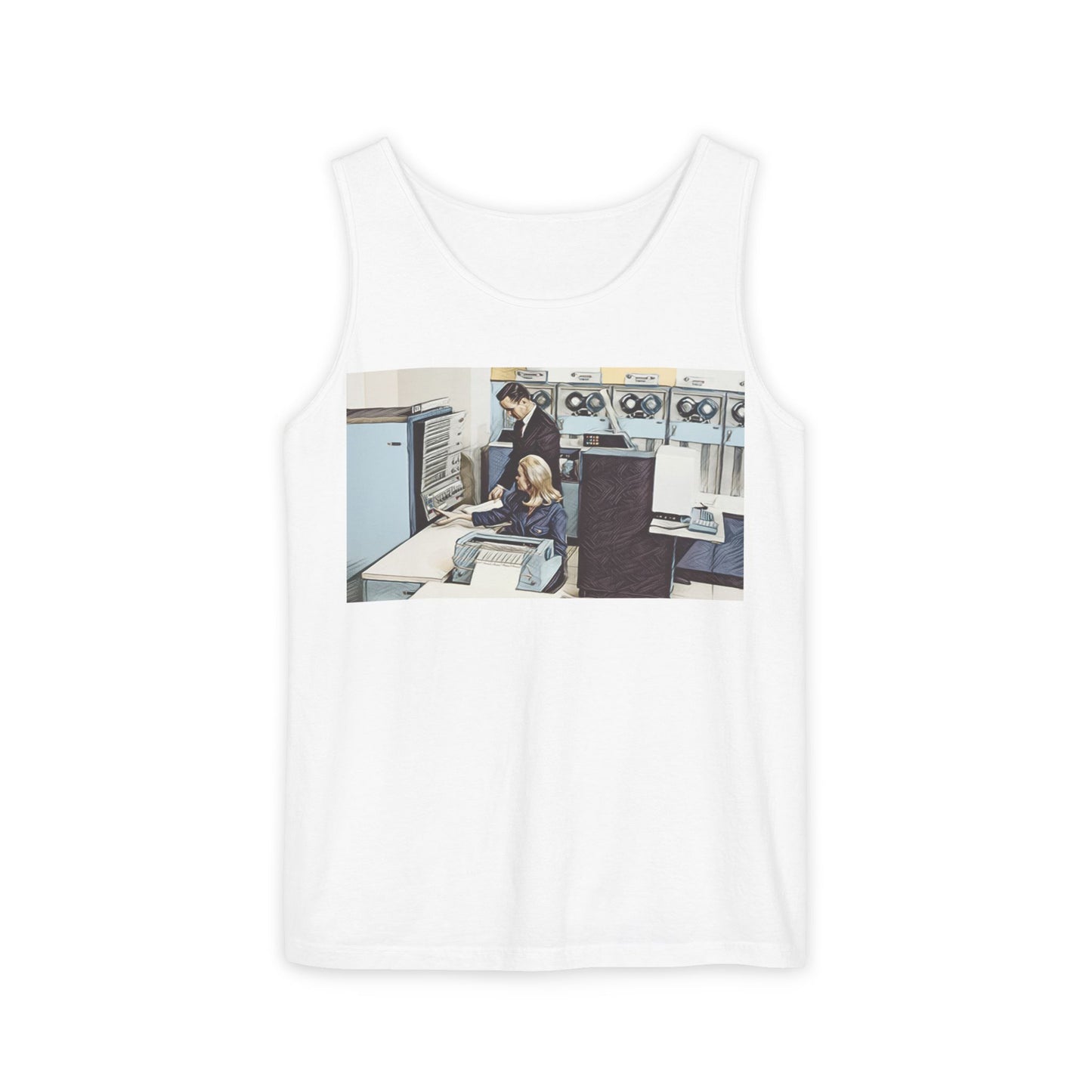 Mainframe Inspired Tank Top | Unisex Retro Graphic Tee for Tech Lovers, Summer Fashion, Gift for Nerds, Festival Wear, 80s Style