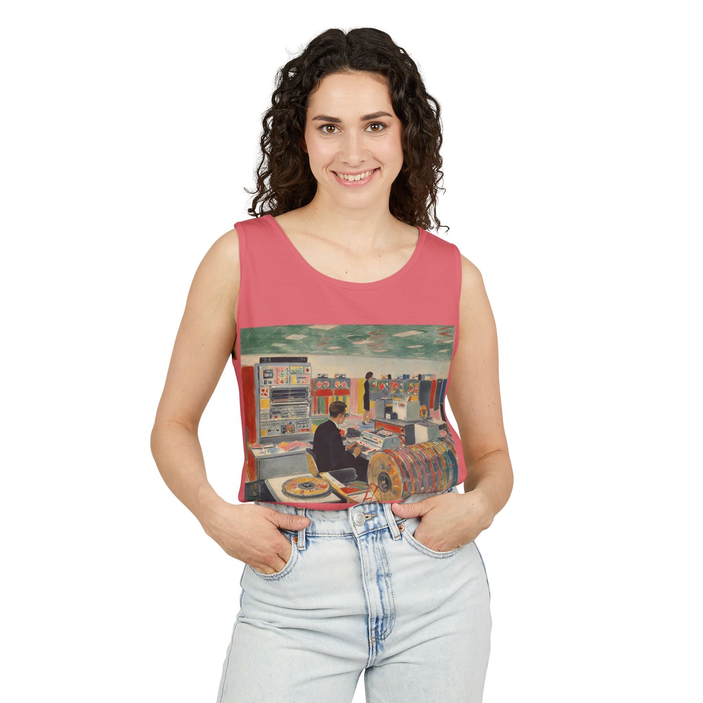 Mainframe Inspired #2 Tank Top | Unisex Retro Graphic Tee for Tech Lovers, Summer Fashion, Gift for Nerds, Festival Wear, 80s Style
