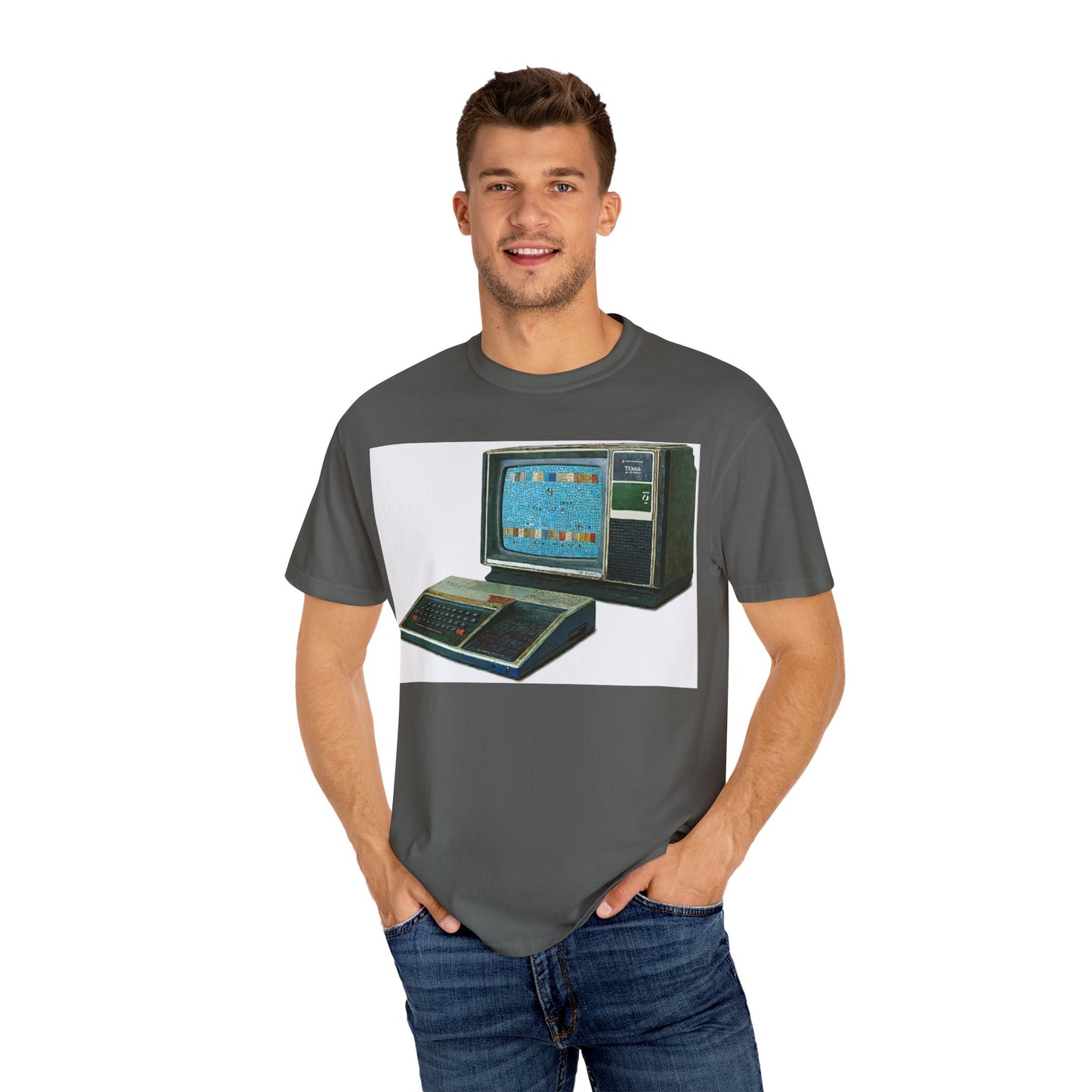 TI 99/4A Home Computer T-Shirt | Mosaic Art Color | Ideal for tech enthusiasts and collectors