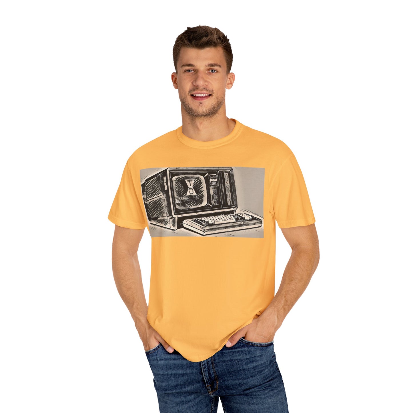 Classic Business Machine With Floppy Disk Bay T-Shirt - Ink Art Monochrome