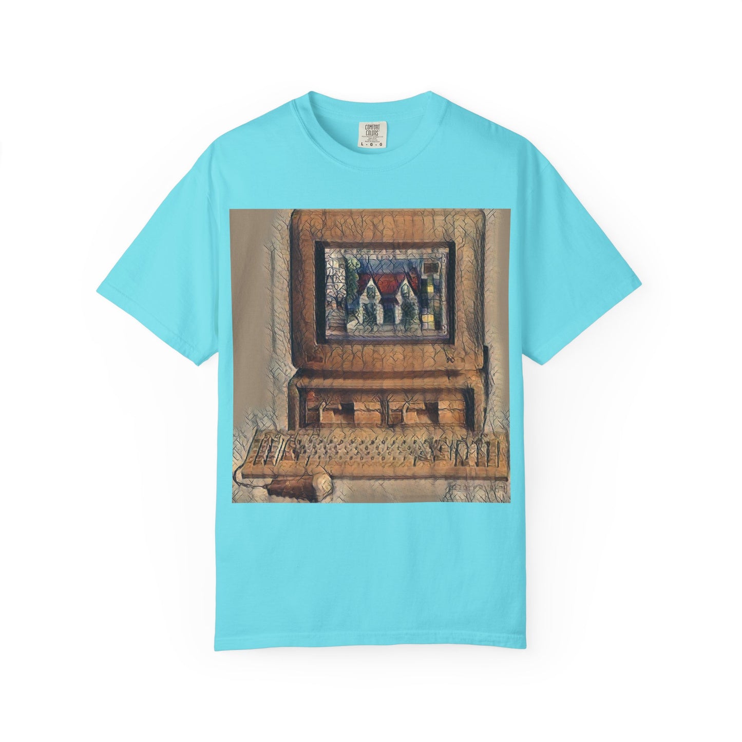 Classic business machine inspired T-Shirt | Faded Print Art | Ideal for tech enthusiasts and collectors