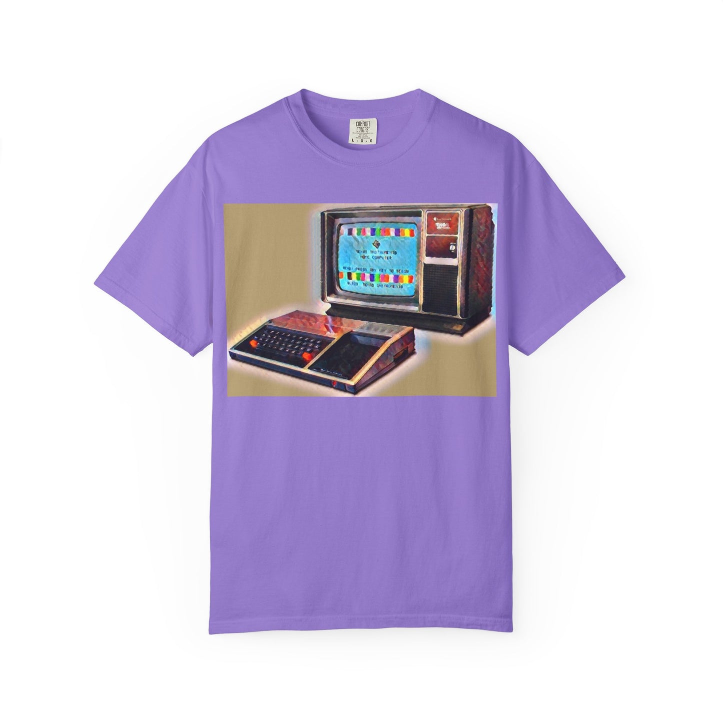 TI 99/4A Home Computer T-Shirt | Water Art Color | Ideal for tech enthusiasts and collectors