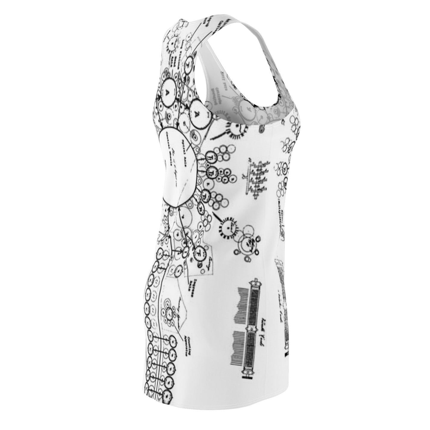 Analytical Engine Women's Racerback Dress, Tech Lover Dress, Fun Party Dress, Summer Vibes Dress, Festival Outfit, Unique Gift