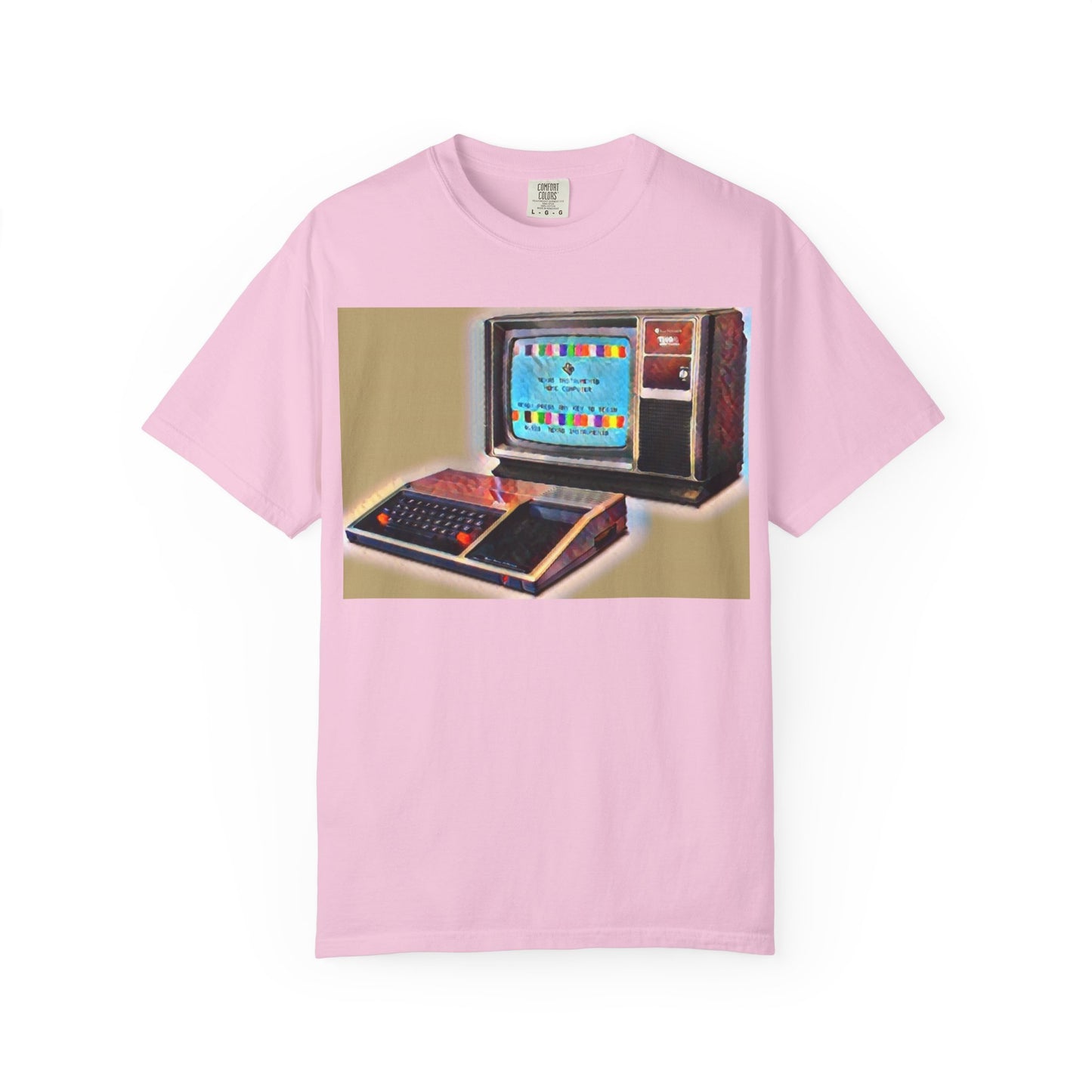 TI 99/4A Home Computer T-Shirt | Water Art Color | Ideal for tech enthusiasts and collectors