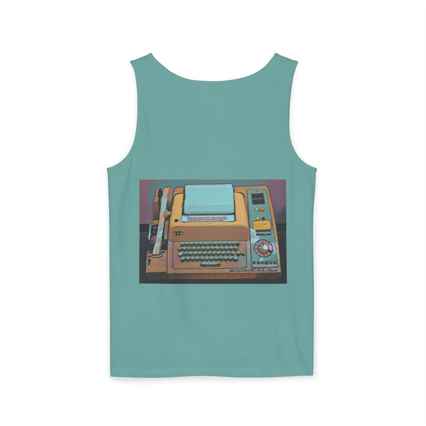 Mini Computer Inspired Tank Top | Unisex Retro Graphic Tee for Tech Lovers, Summer Fashion, Gift for Nerds, Festival Wear, 80s Style