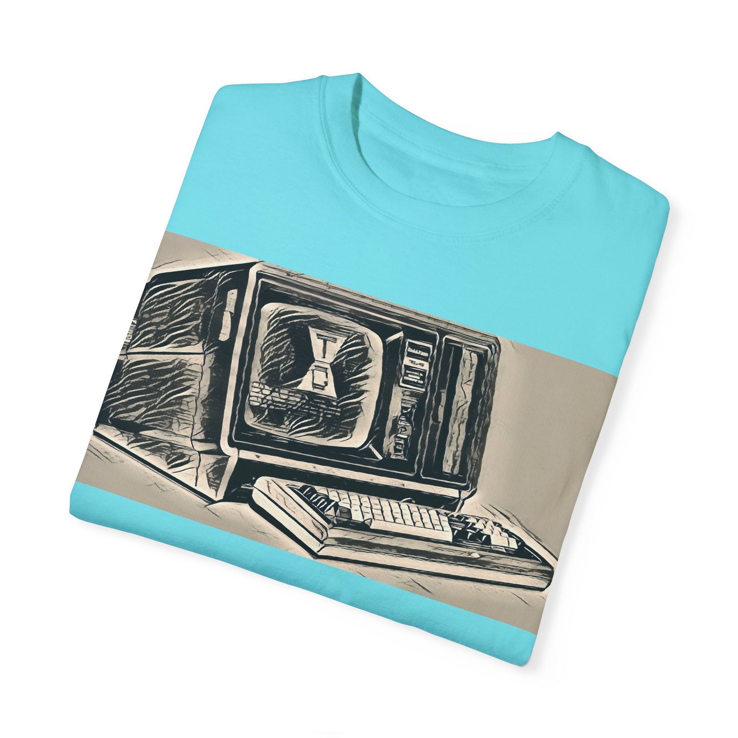 Classic Business Machine With Floppy Disk Bay T-Shirt - Ink Art Monochrome