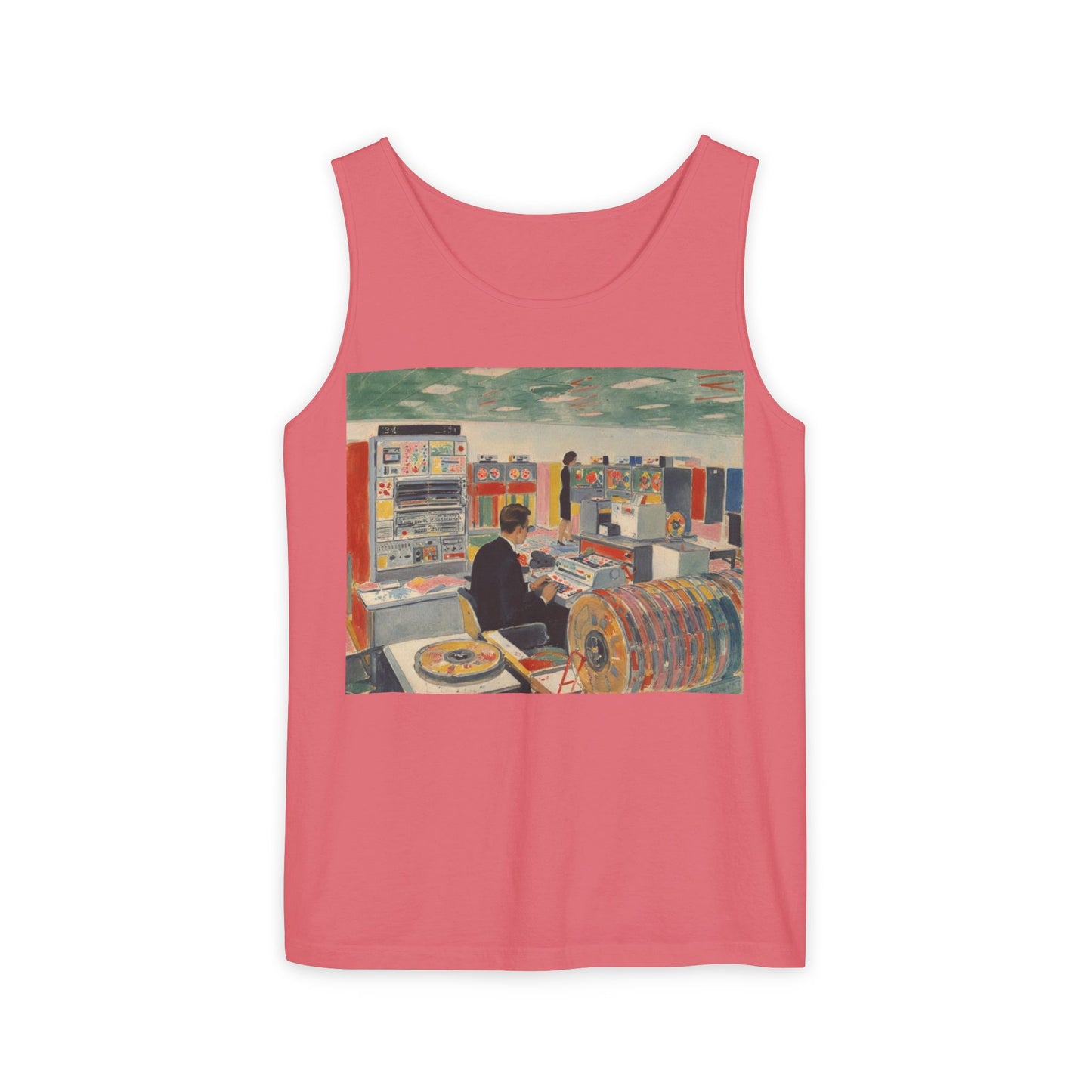 Mainframe Inspired #2 Tank Top | Unisex Retro Graphic Tee for Tech Lovers, Summer Fashion, Gift for Nerds, Festival Wear, 80s Style