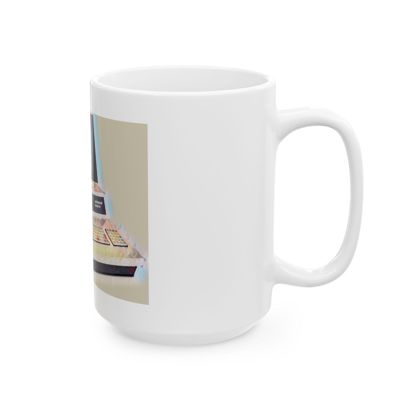 Vintage Computer Ceramic Mug | Retro PET Design | Perfect for Tech Lovers