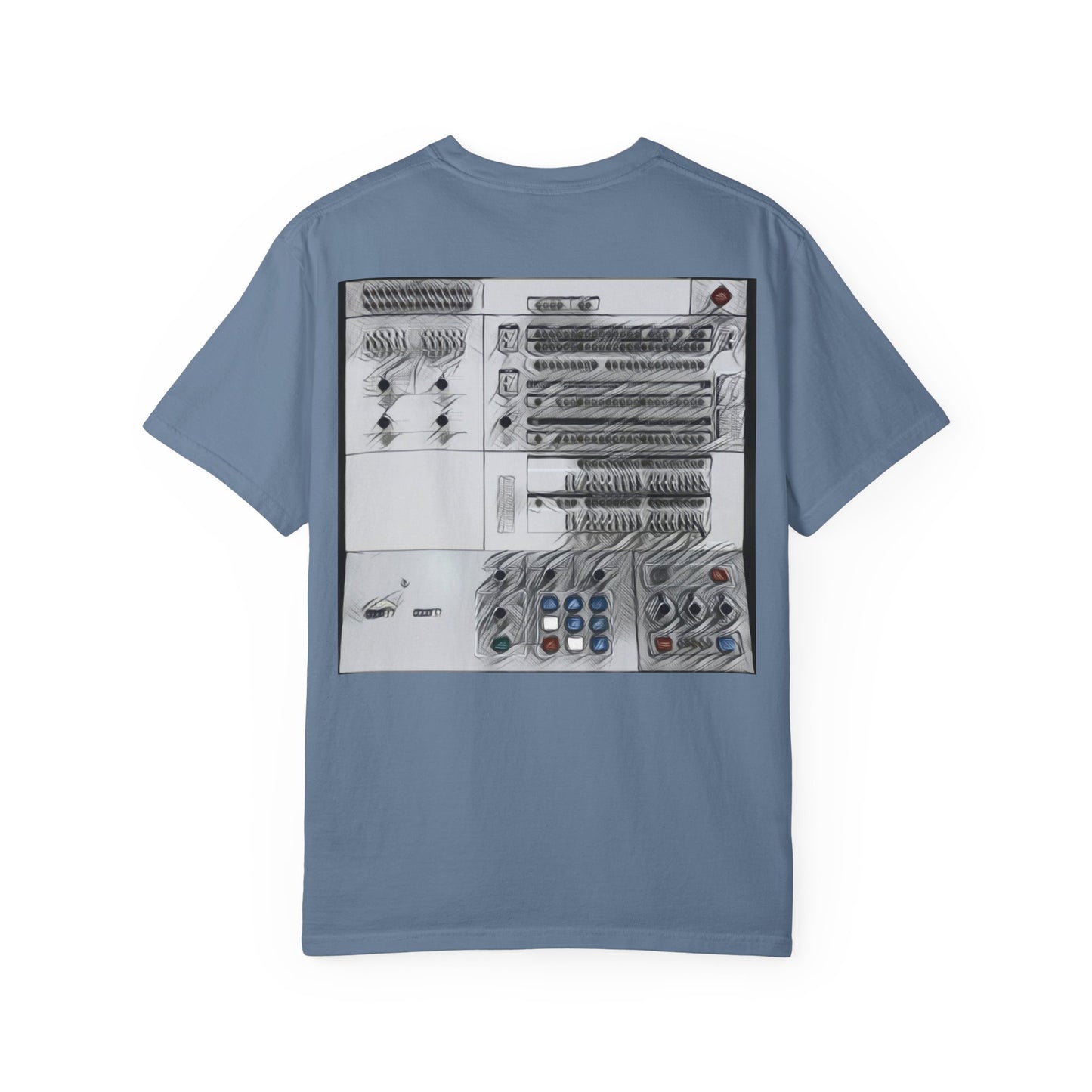 Classic Mainframe T-Shirt with control panel on back - Print Art Color
