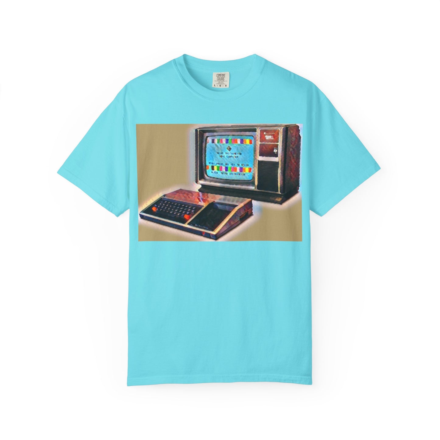 TI 99/4A Home Computer T-Shirt | Water Art Color | Ideal for tech enthusiasts and collectors
