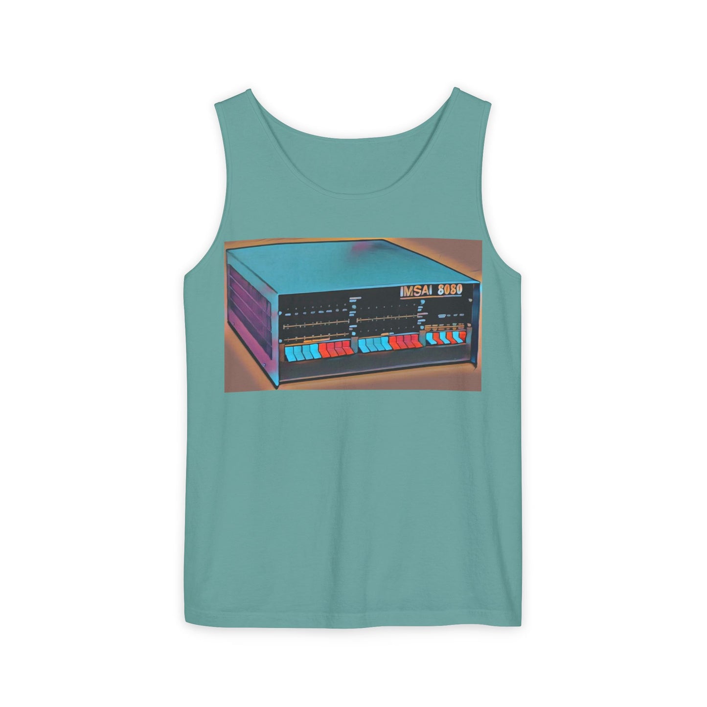 IMSAI 8080 Inspired Tank Top | Unisex Retro Graphic Tee for Tech Lovers, Summer Fashion, Gift for Nerds, Festival Wear, 80s Style