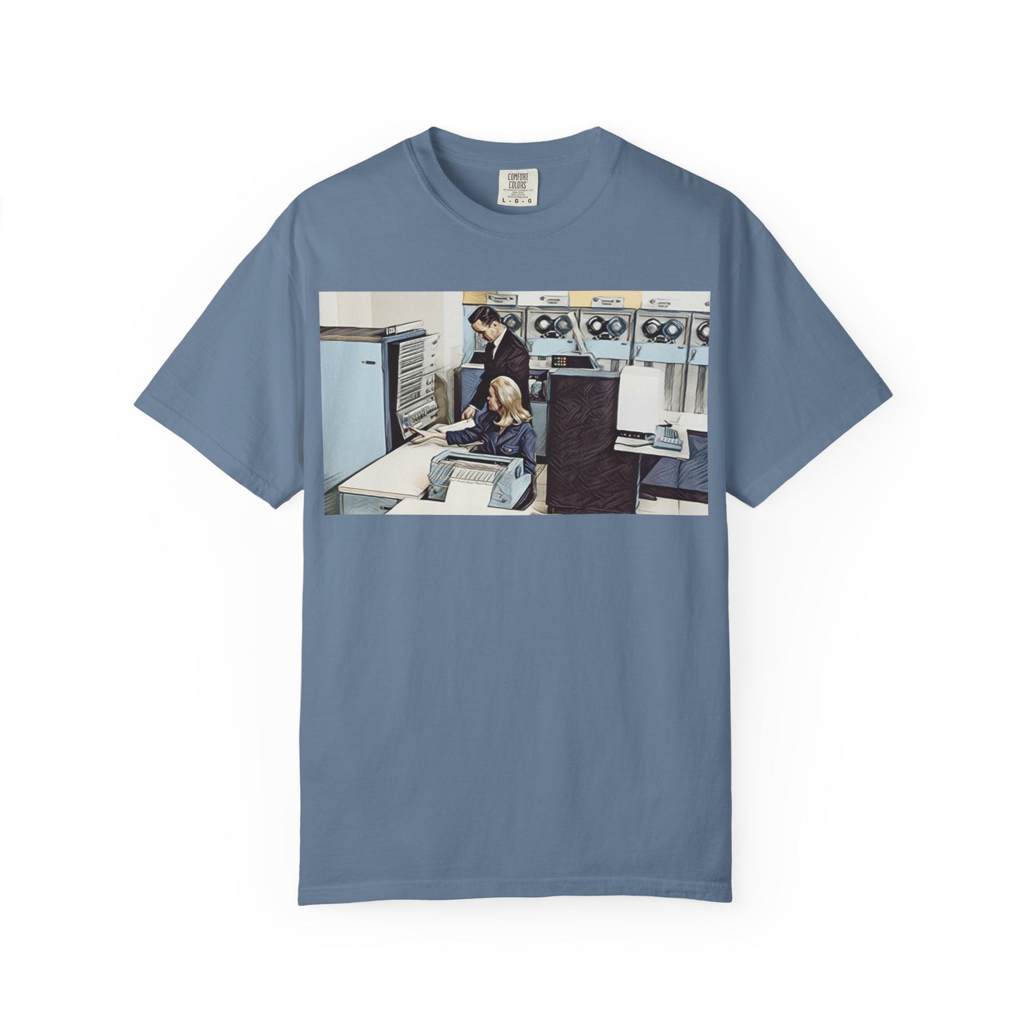 Classic Mainframe T-Shirt with control panel on back - Print Art Color