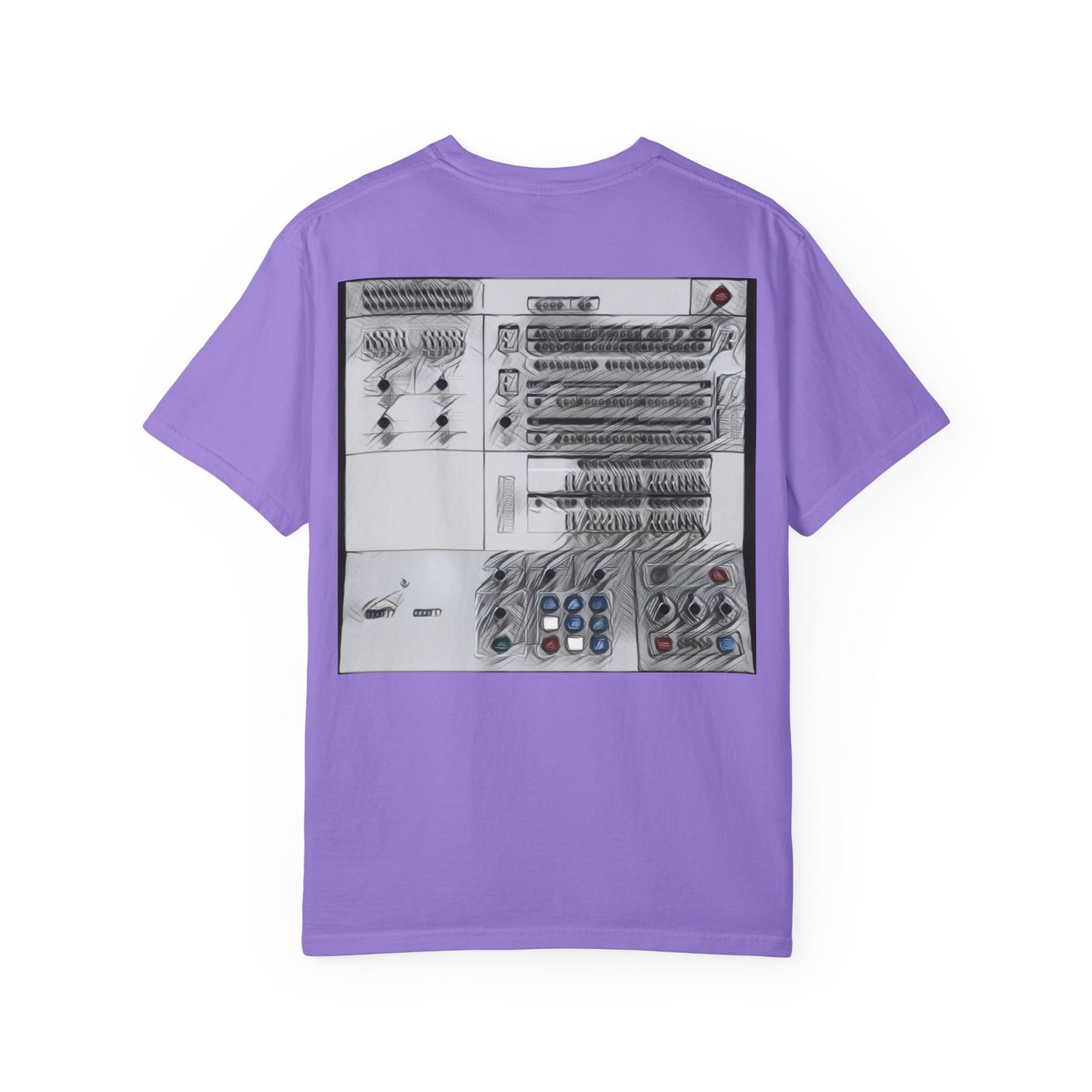Classic Mainframe T-Shirt with control panel on back - Print Art Color