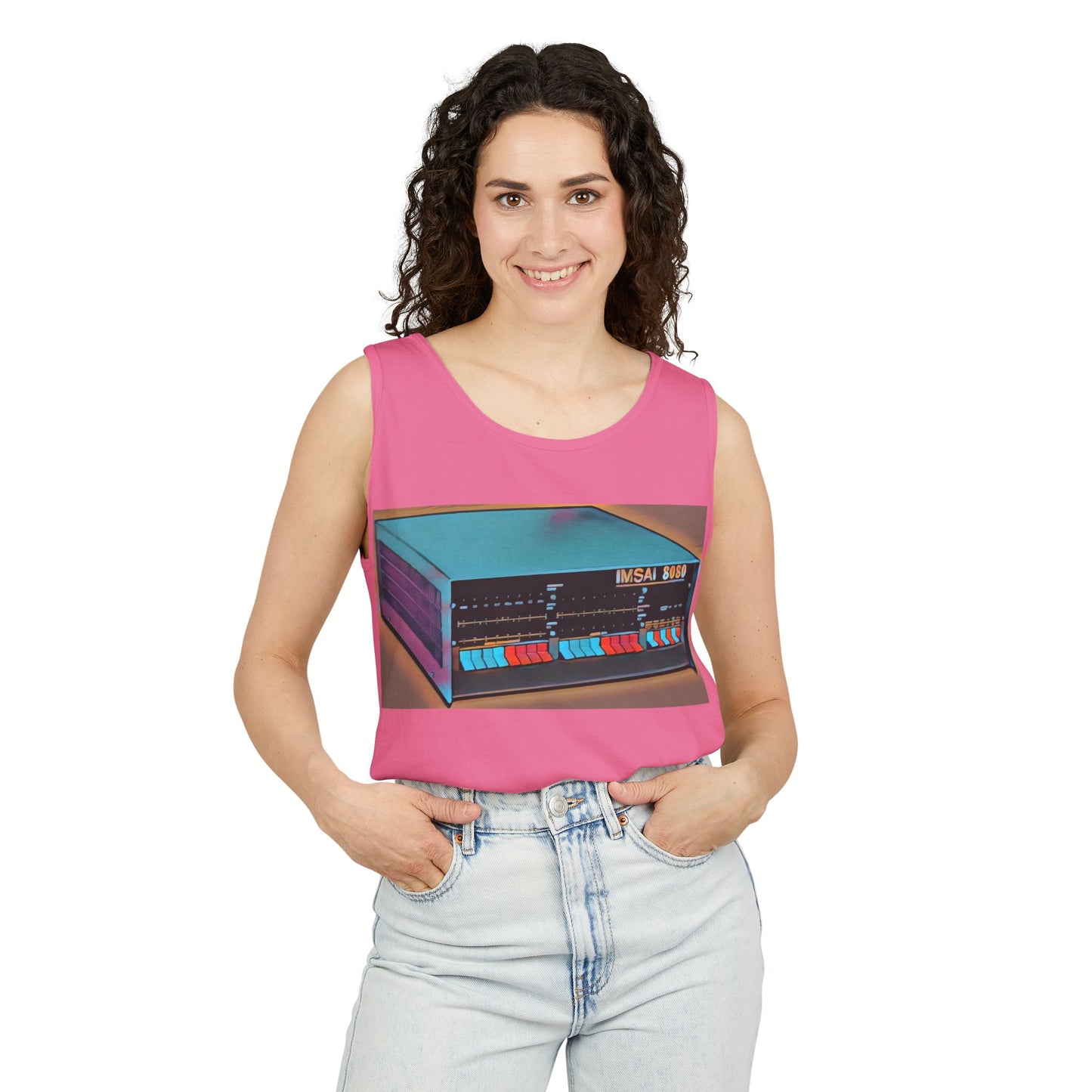 IMSAI 8080 Inspired Tank Top | Unisex Retro Graphic Tee for Tech Lovers, Summer Fashion, Gift for Nerds, Festival Wear, 80s Style